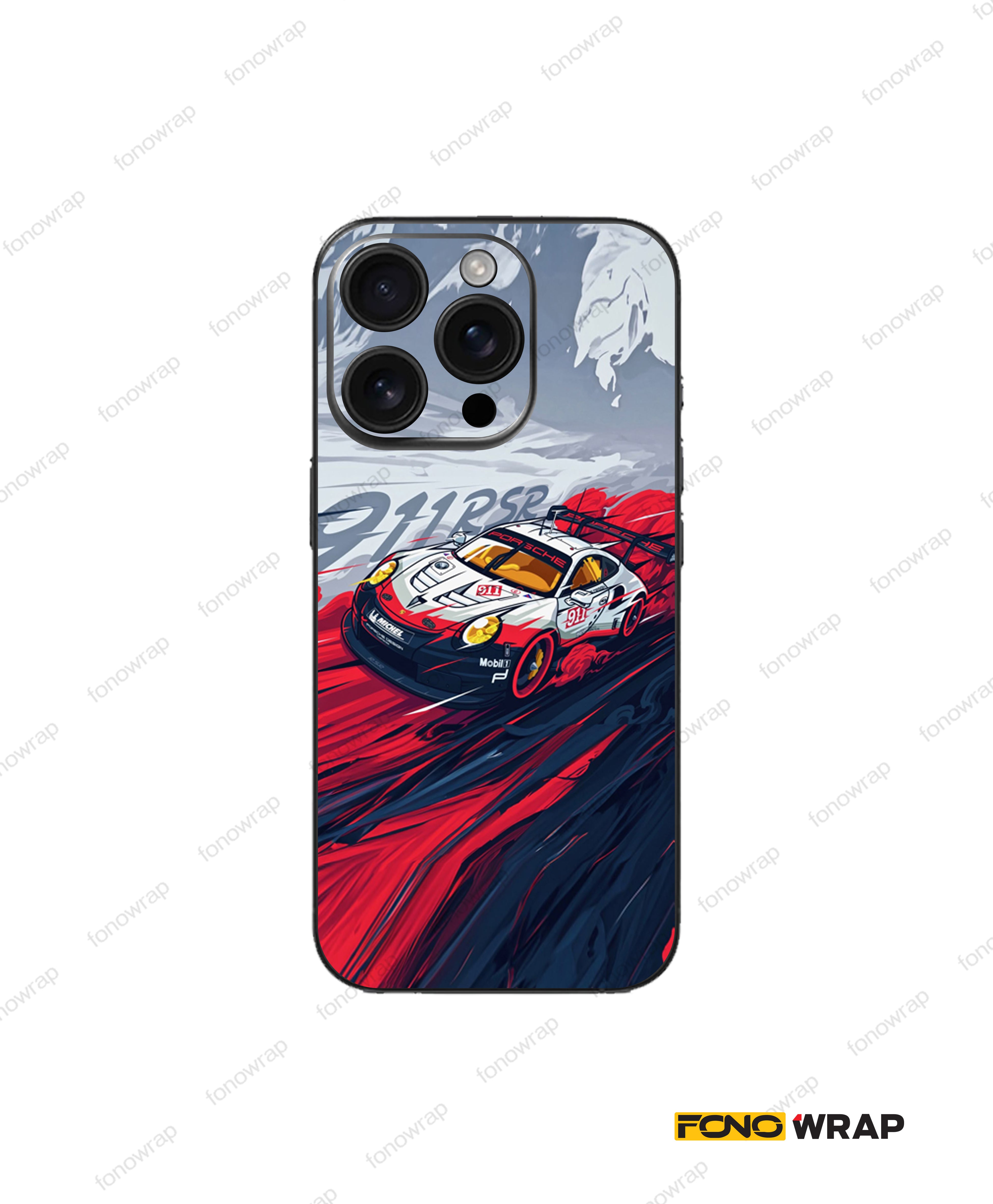 911 RSR 3D Embossed Mobile Skin