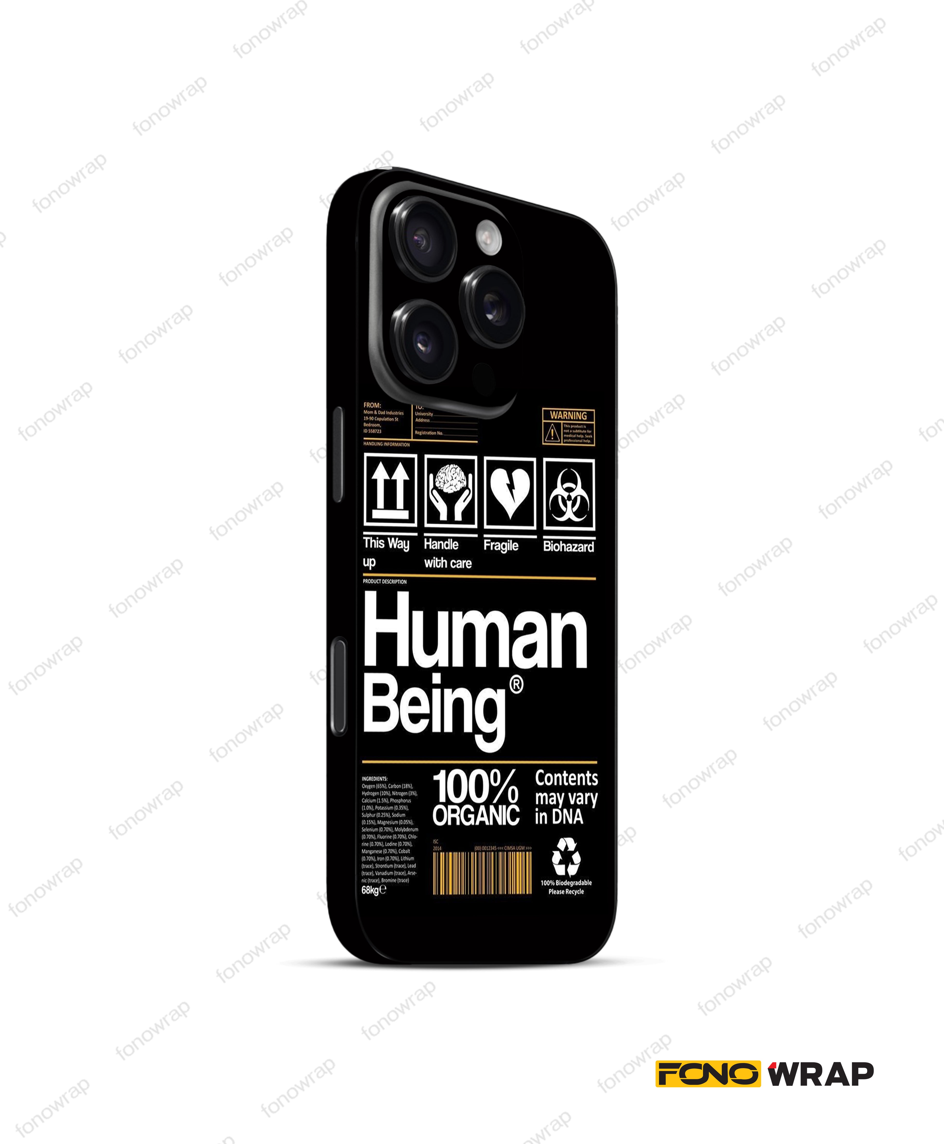 Human Being 3D Embossed Mobile Skin