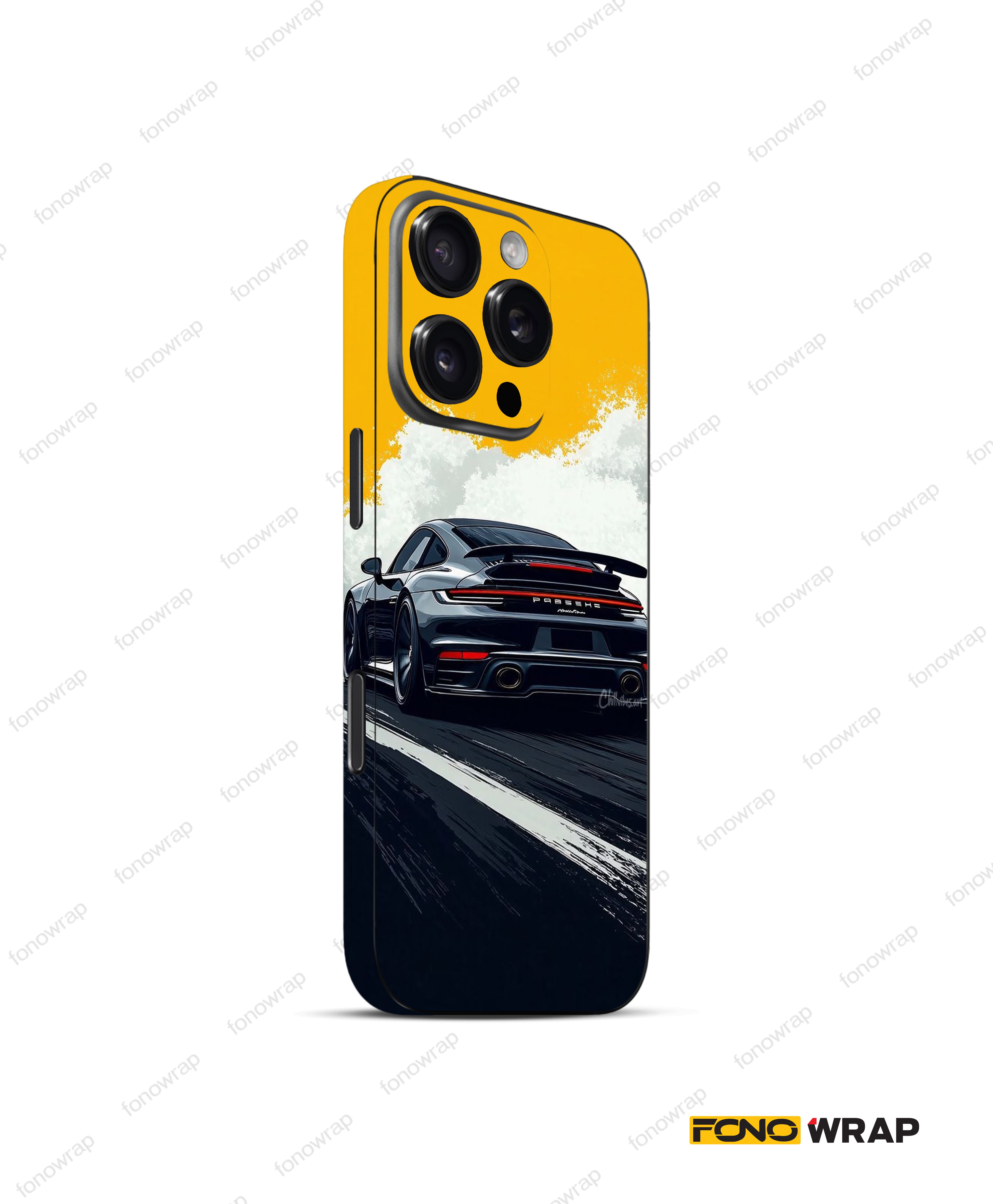 911 Sketch Art 3D Embossed Mobile Skin
