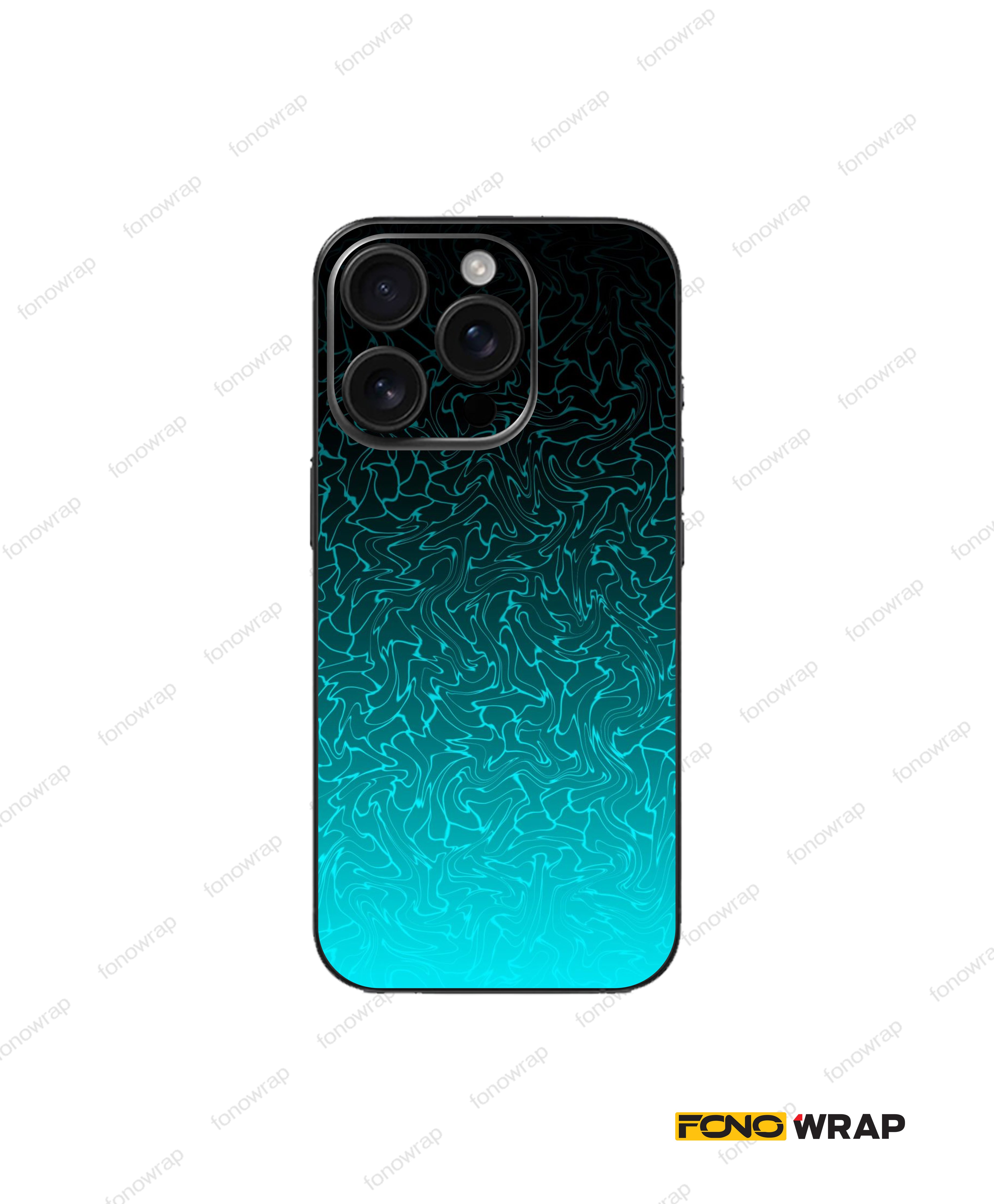Flame Cyan Matte Mobile Skin
