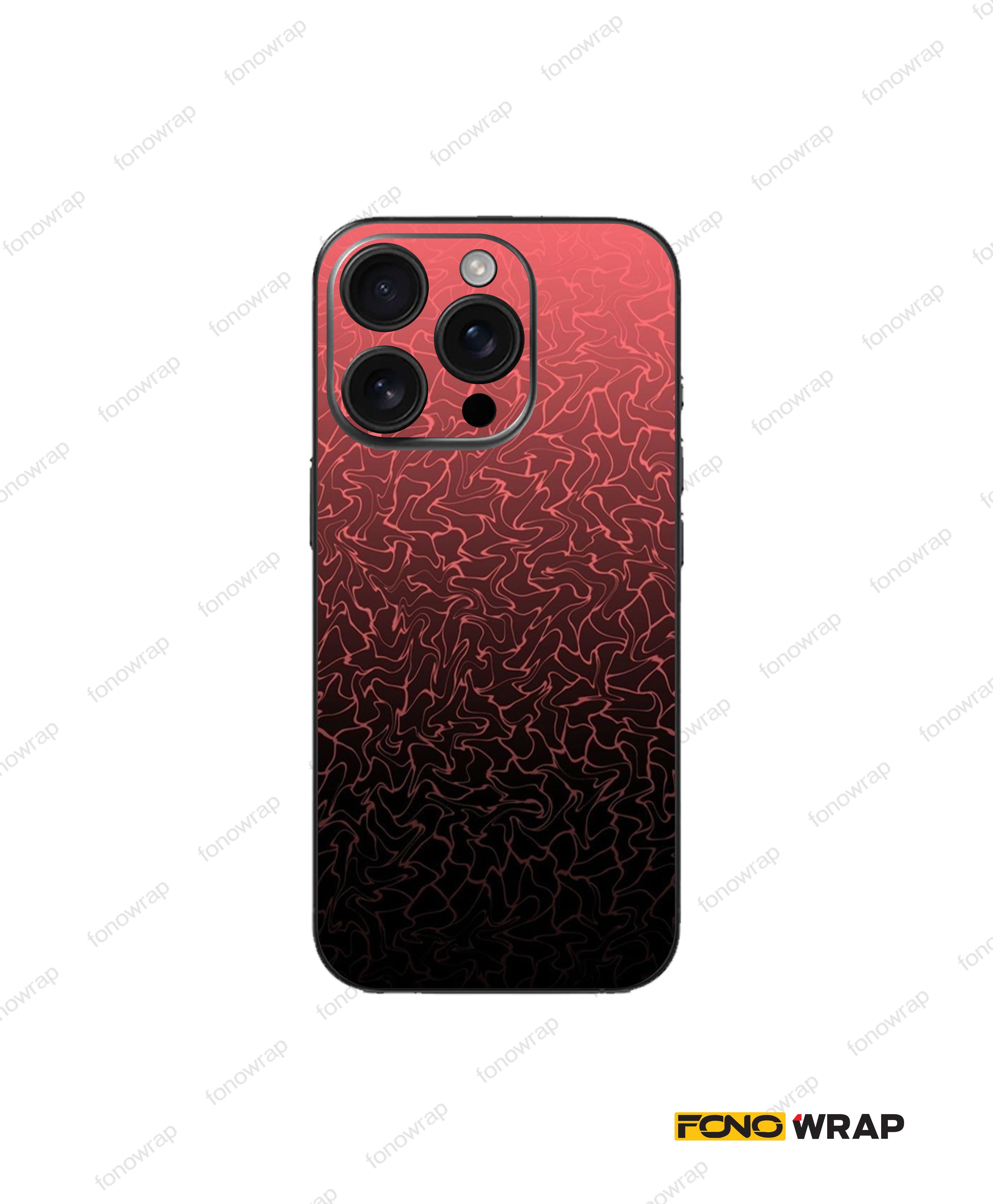 Swirling Red Matte Mobile Skin