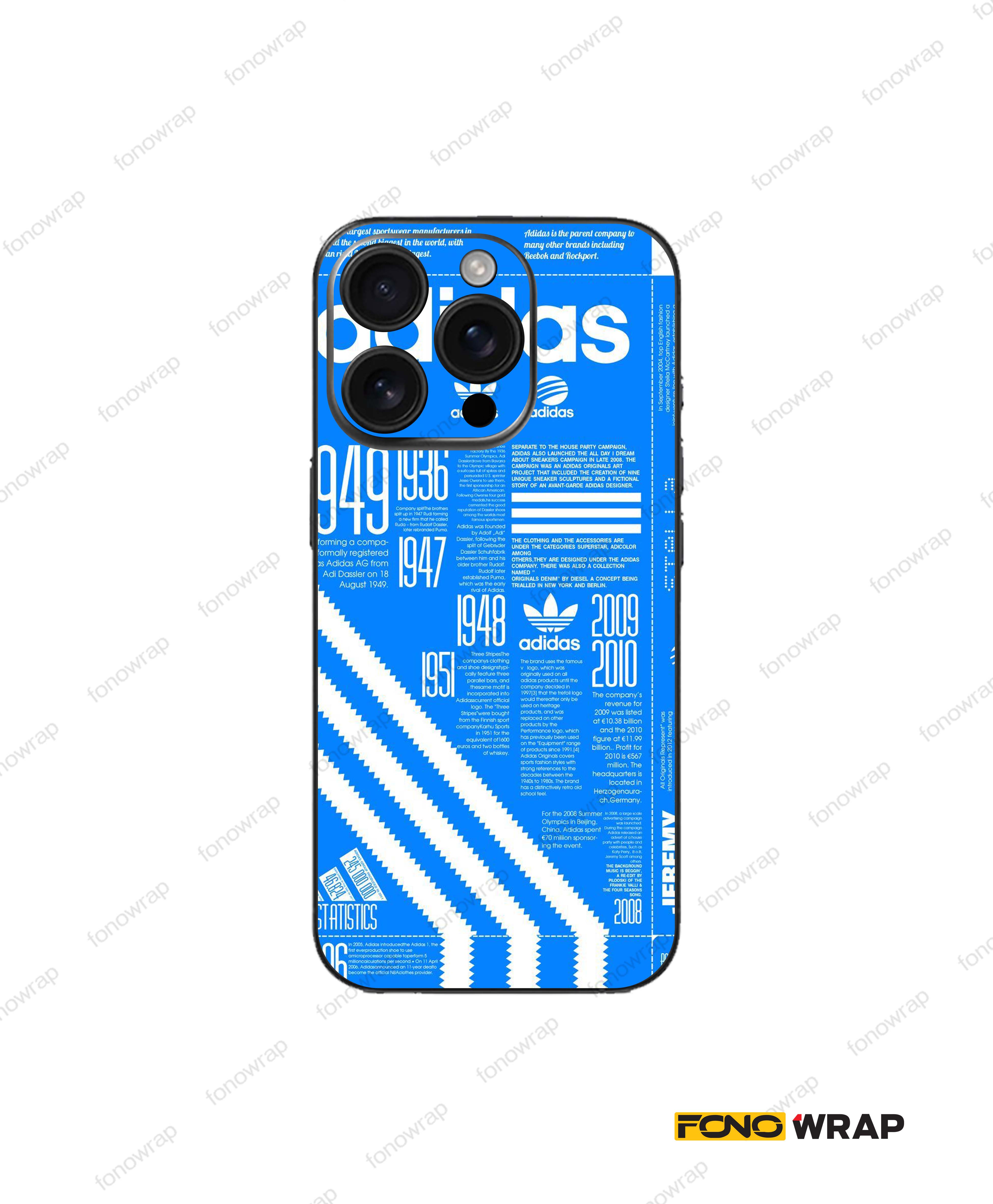 The Three Stripe Hype 3D Embossed Mobile Skin