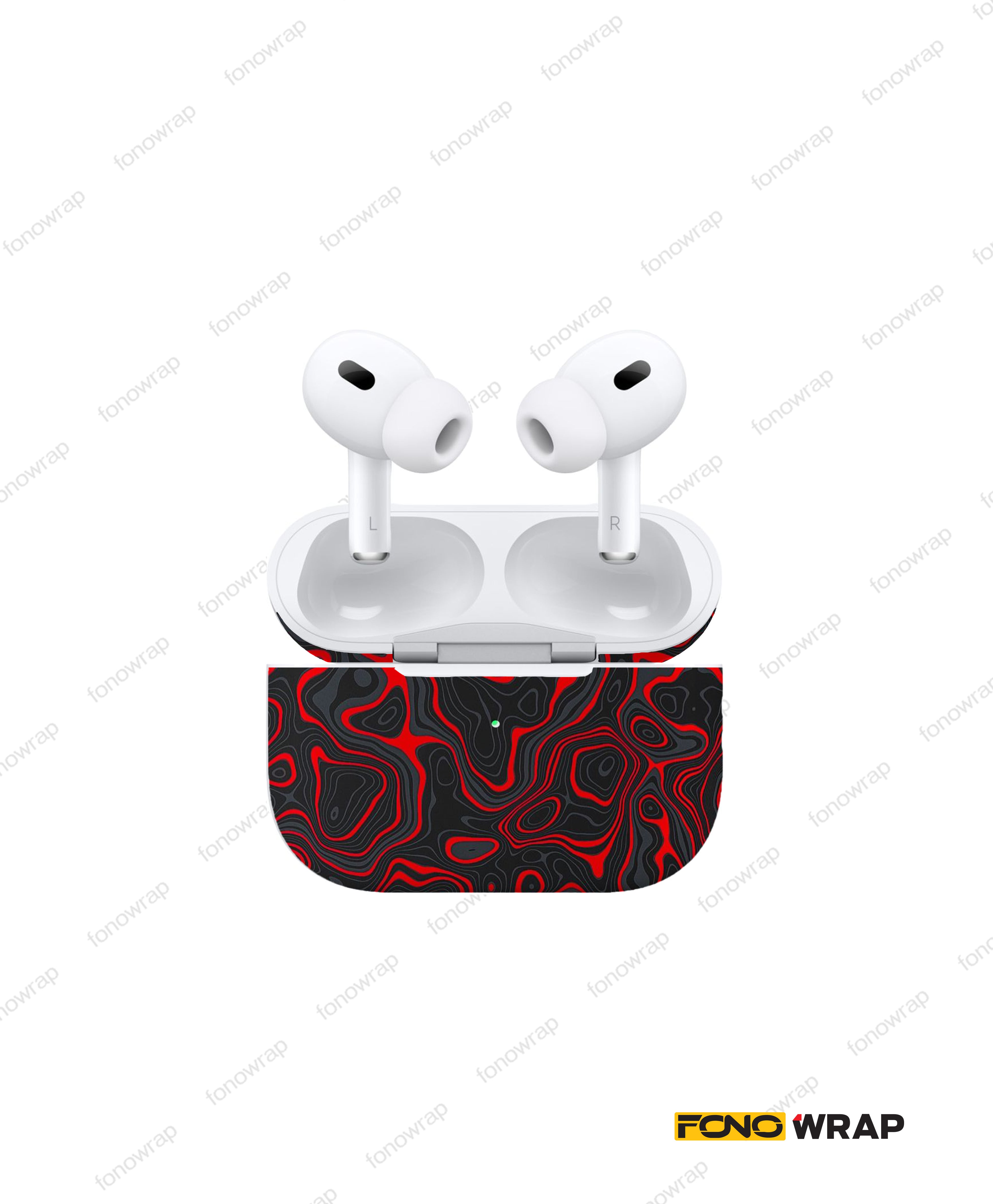 Crimson Waves Airpod Skin