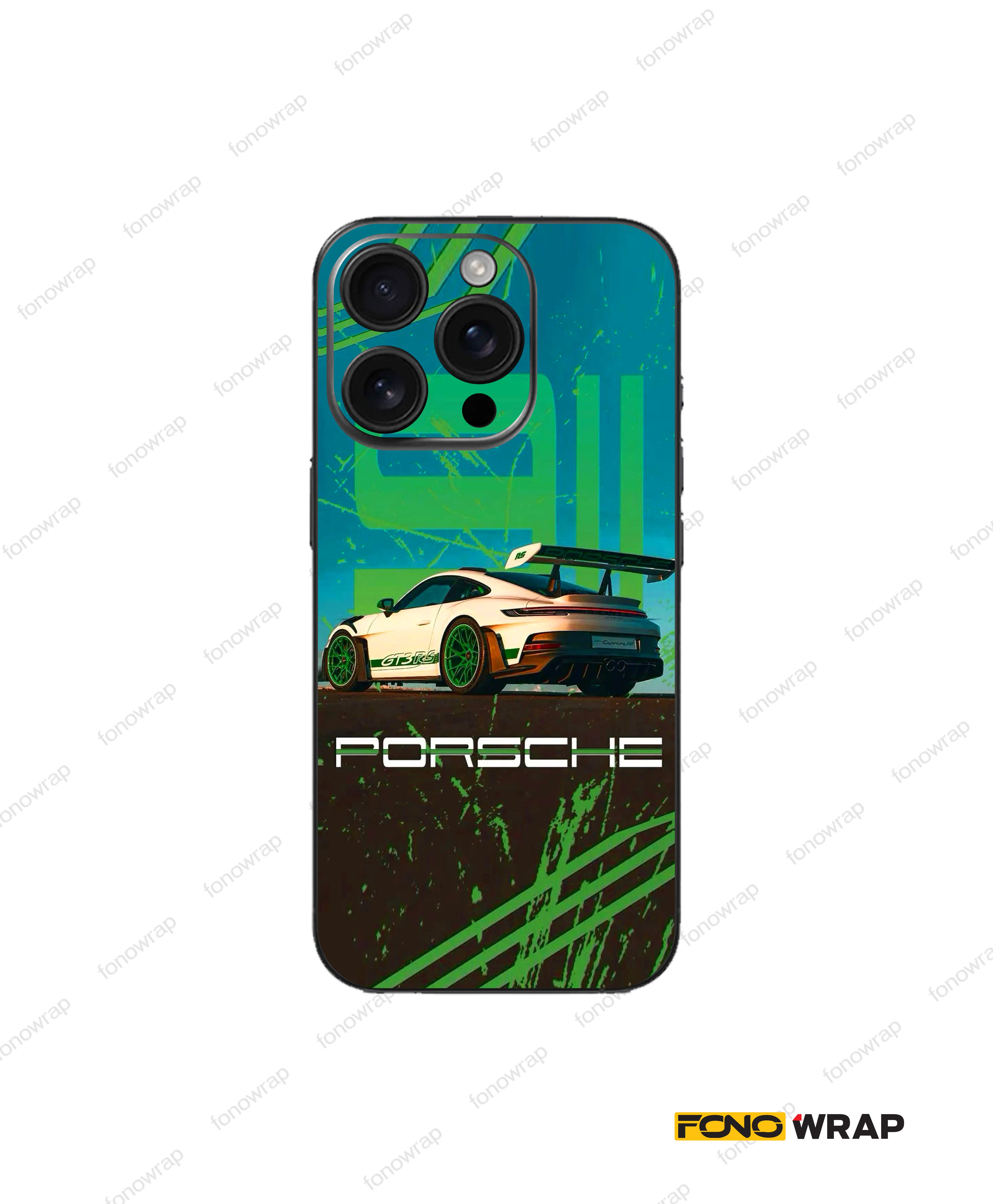 911 GREEN 3D Embossed Mobile Skin