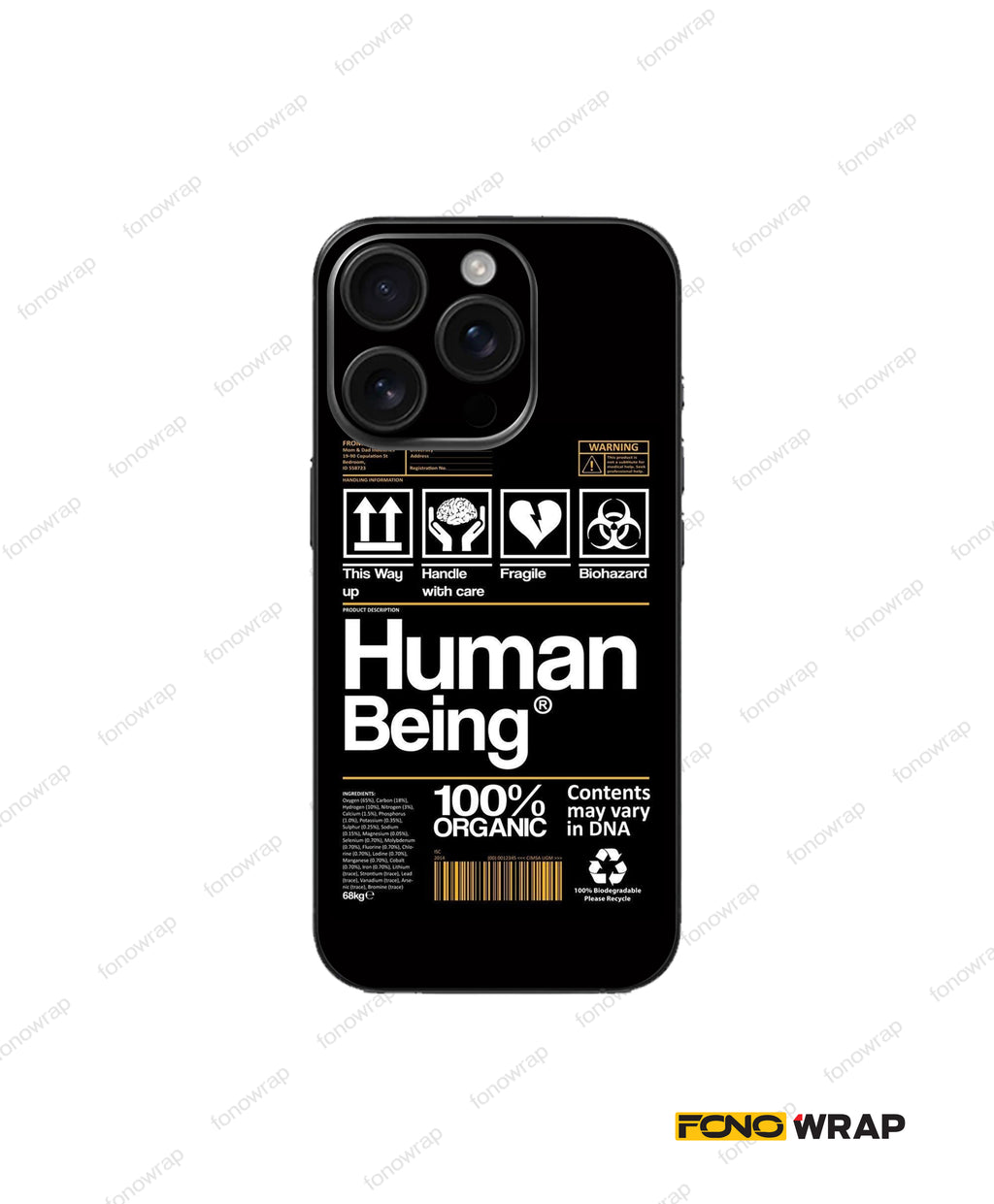 Human Being Embossed Mobile Skin