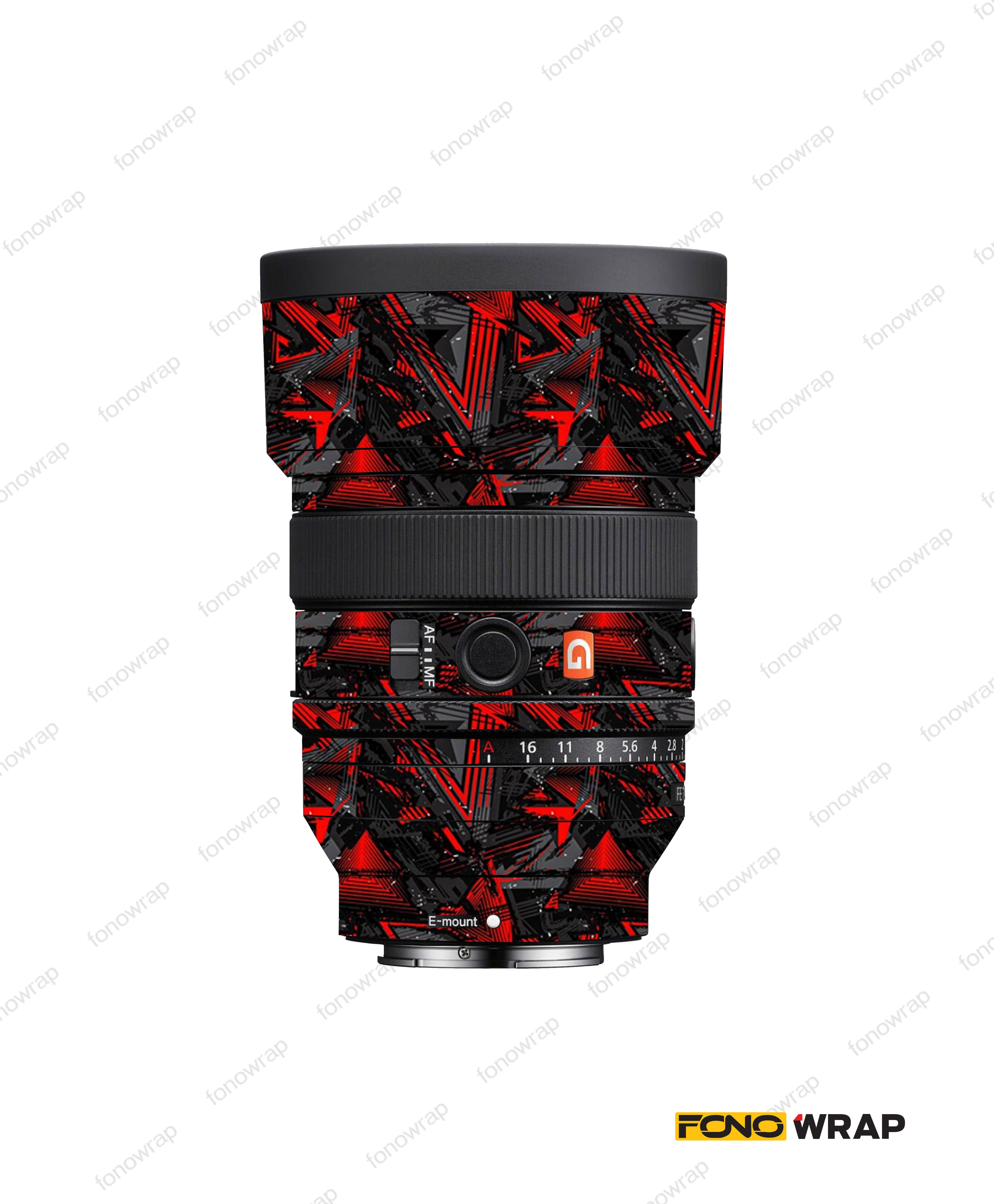 Red Abstract  Lens Skin