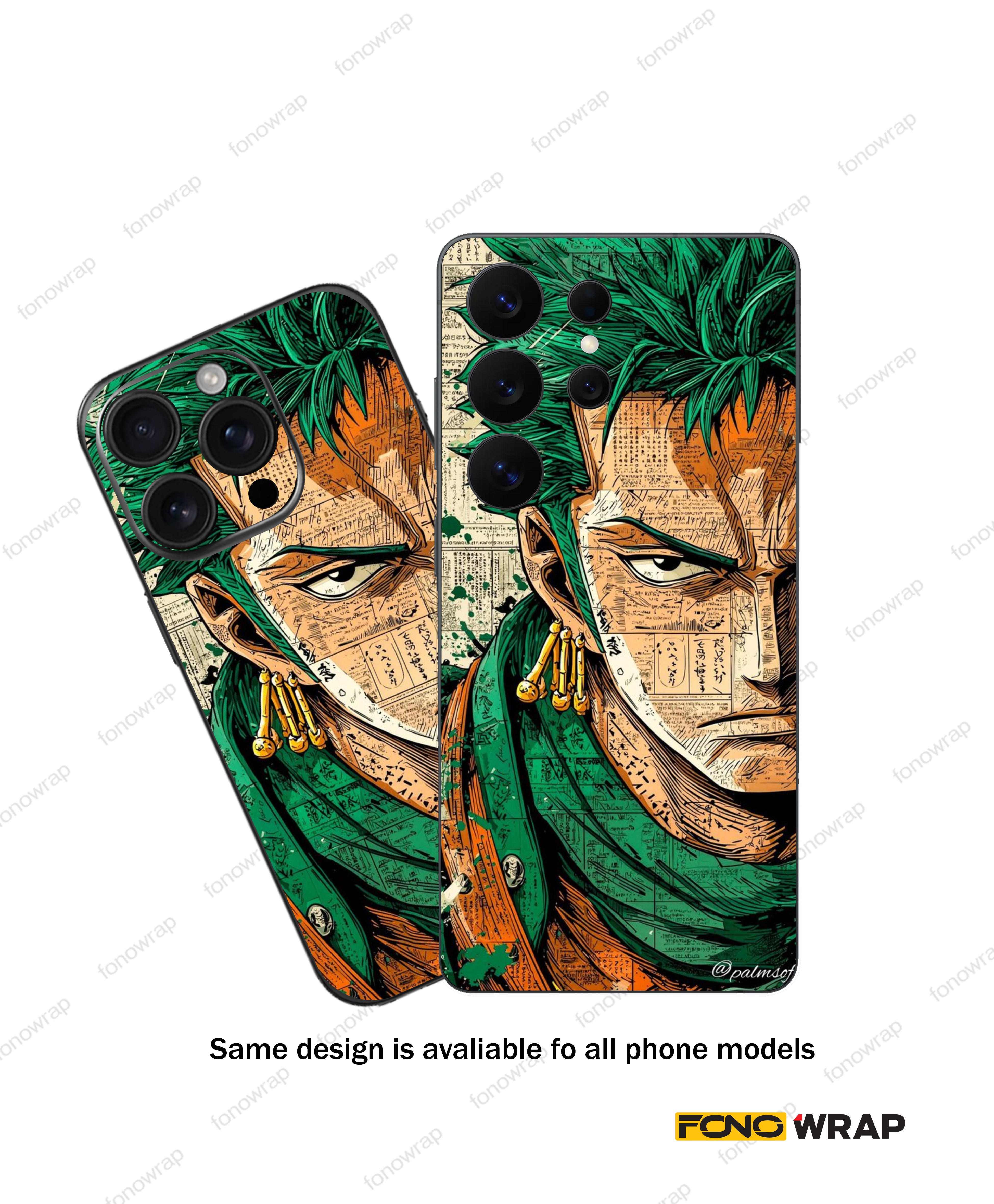 Zoro Anime Matte Mobile Skin