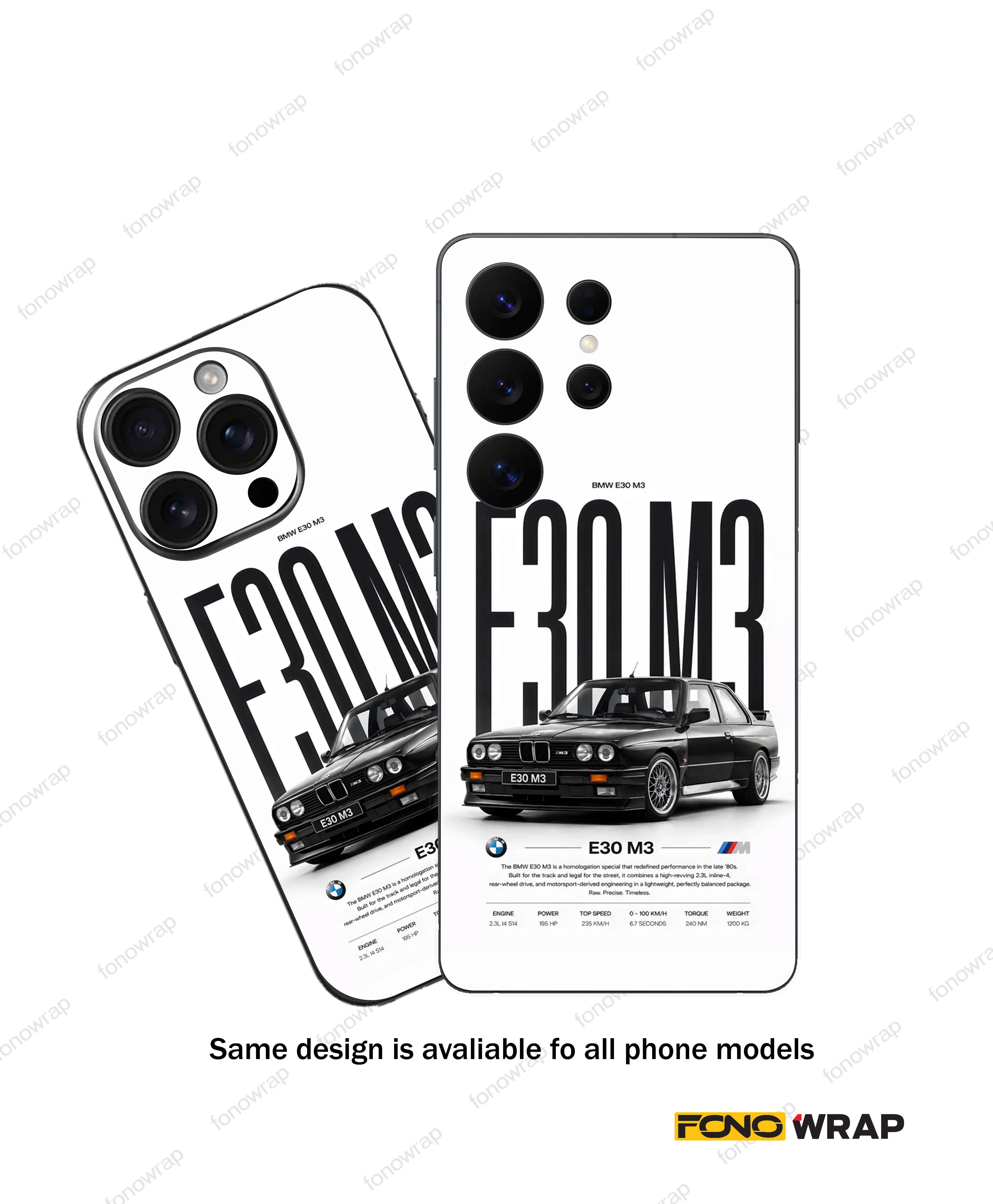 E30 M3  Matte Mobile Skin