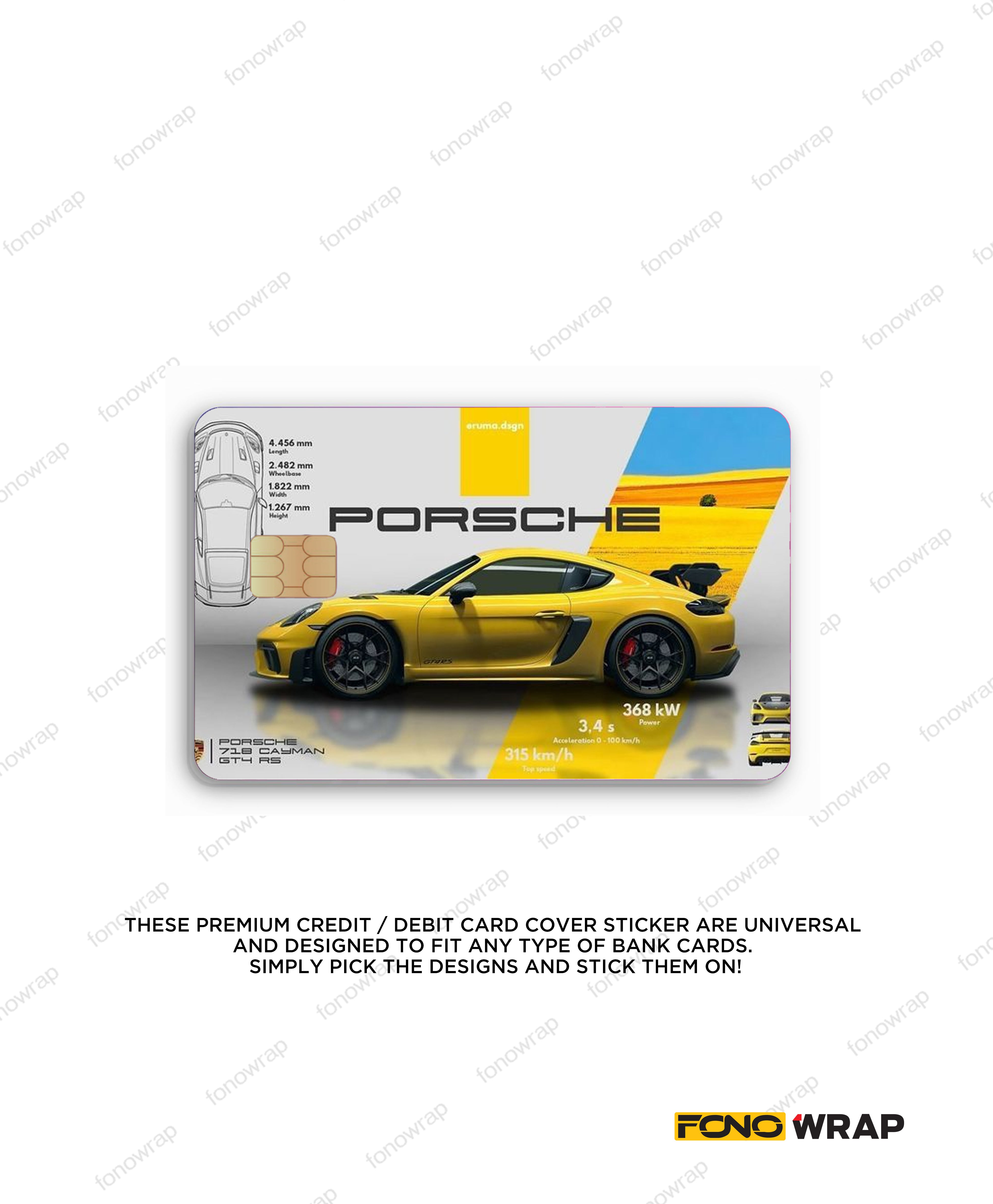 Yellow 911 ATM Card Skin