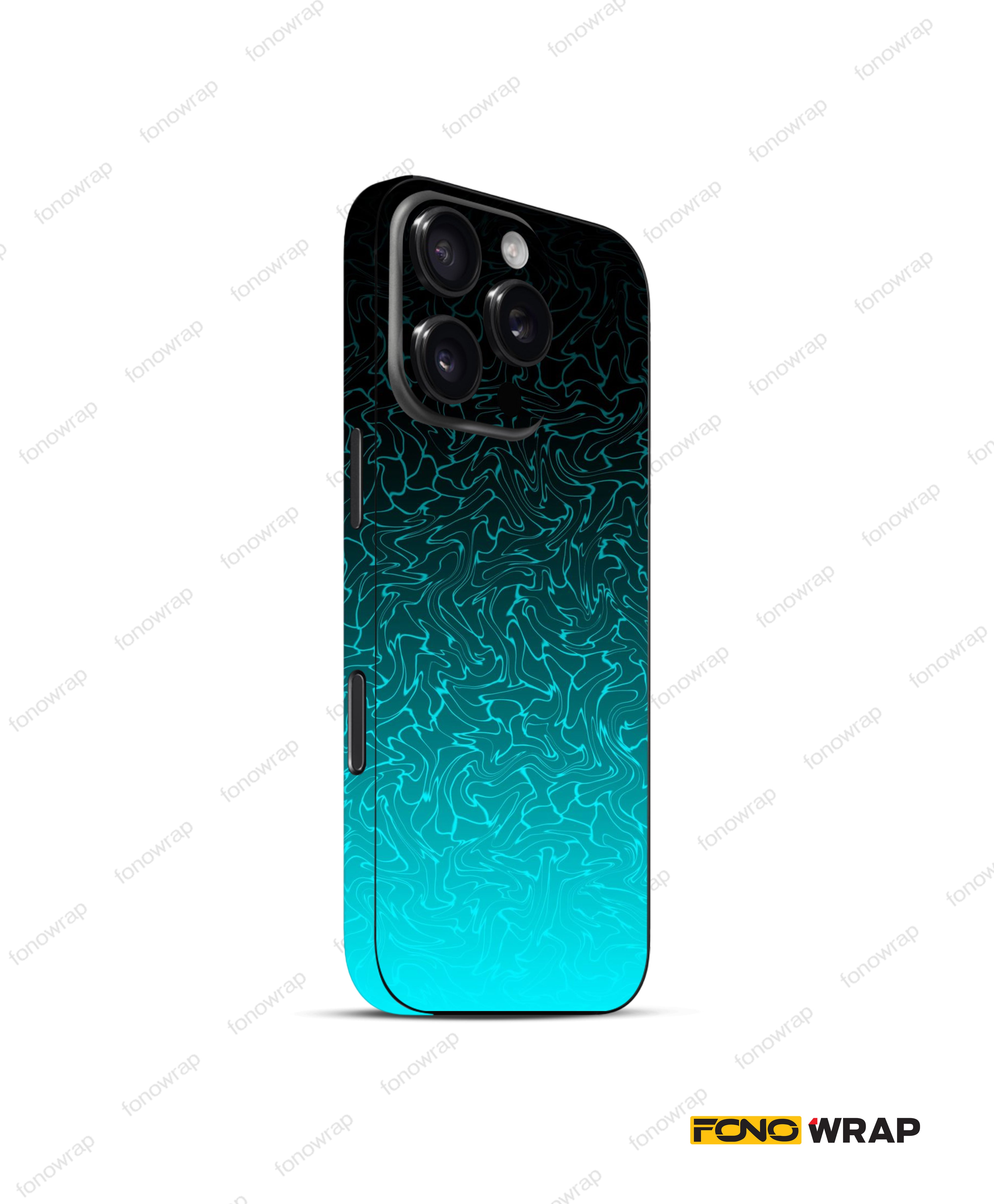 Flame Cyan Matte Mobile Skin