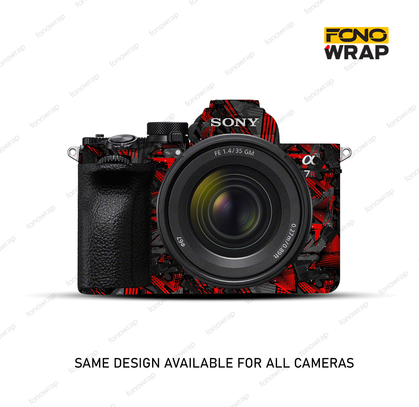 Red Abstract Camera Skin