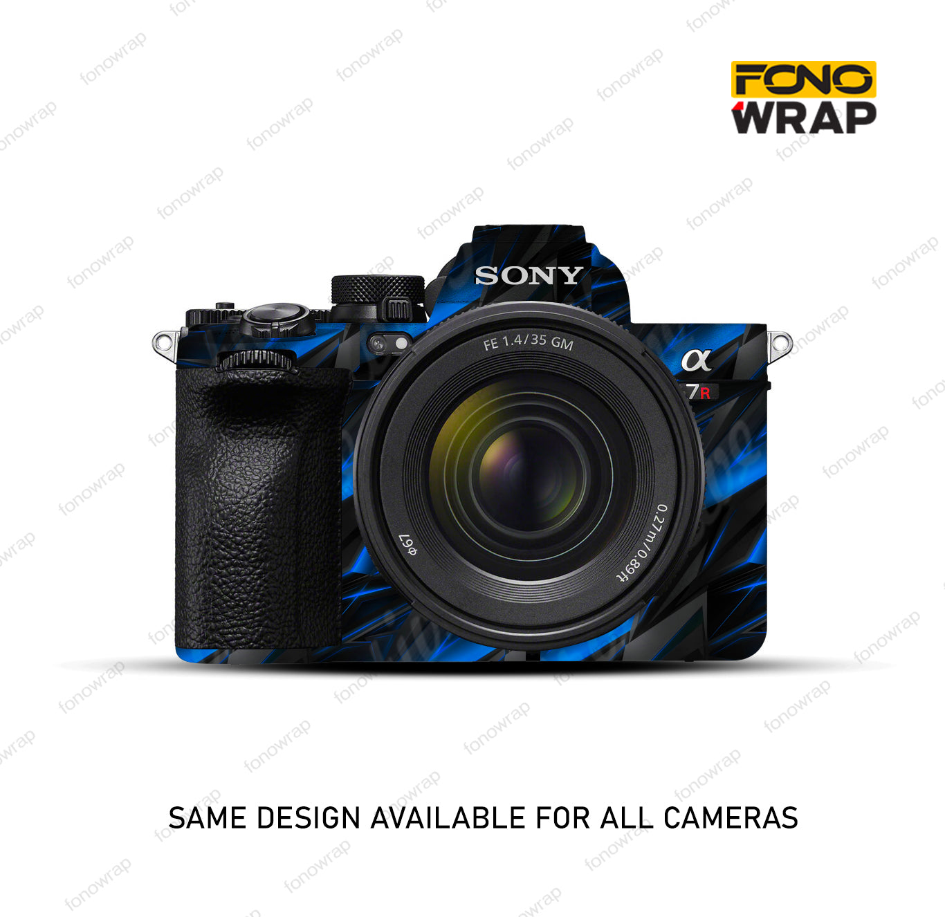 Wave Abstract Blue Camera Skin