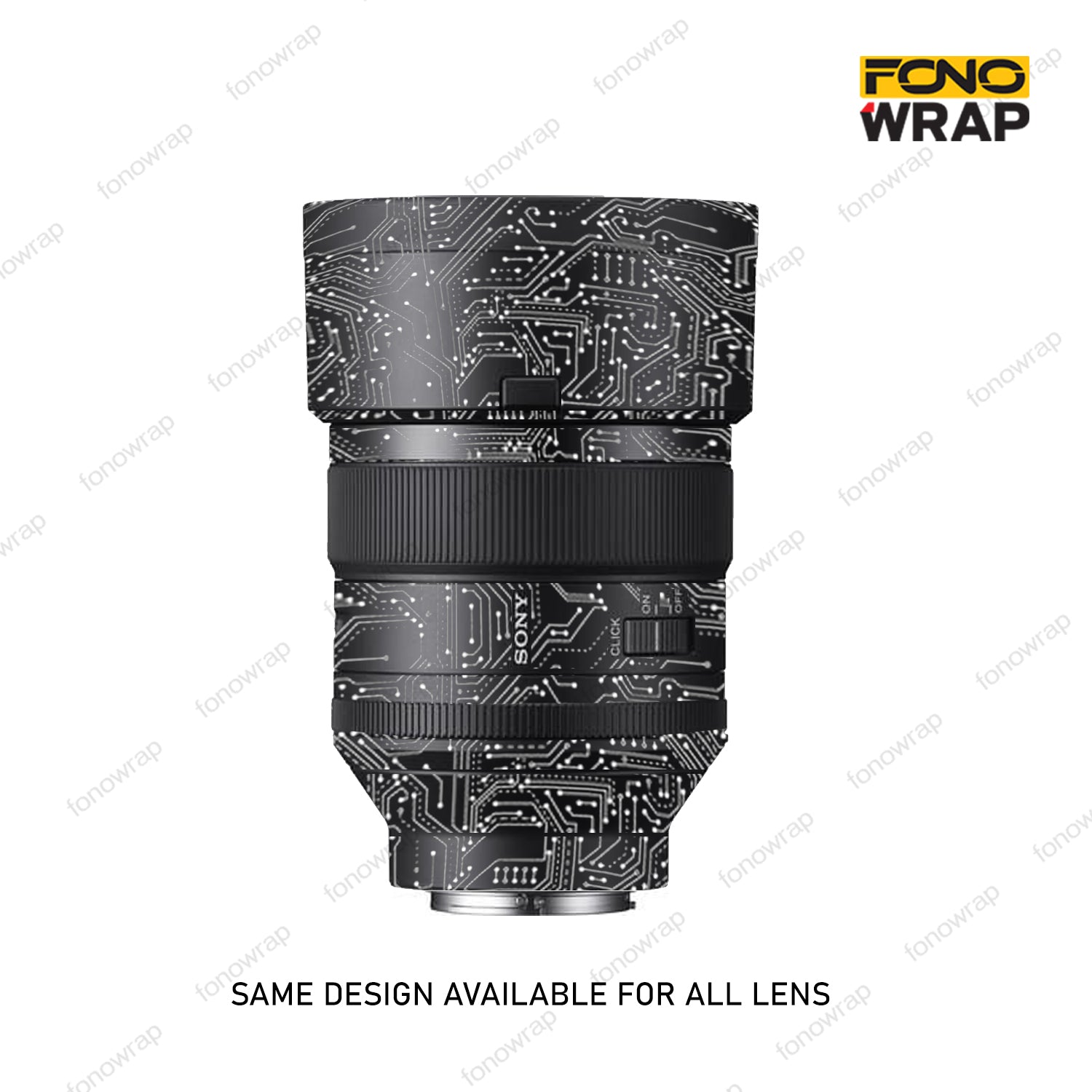 Black Circuit 02 Lens Skin