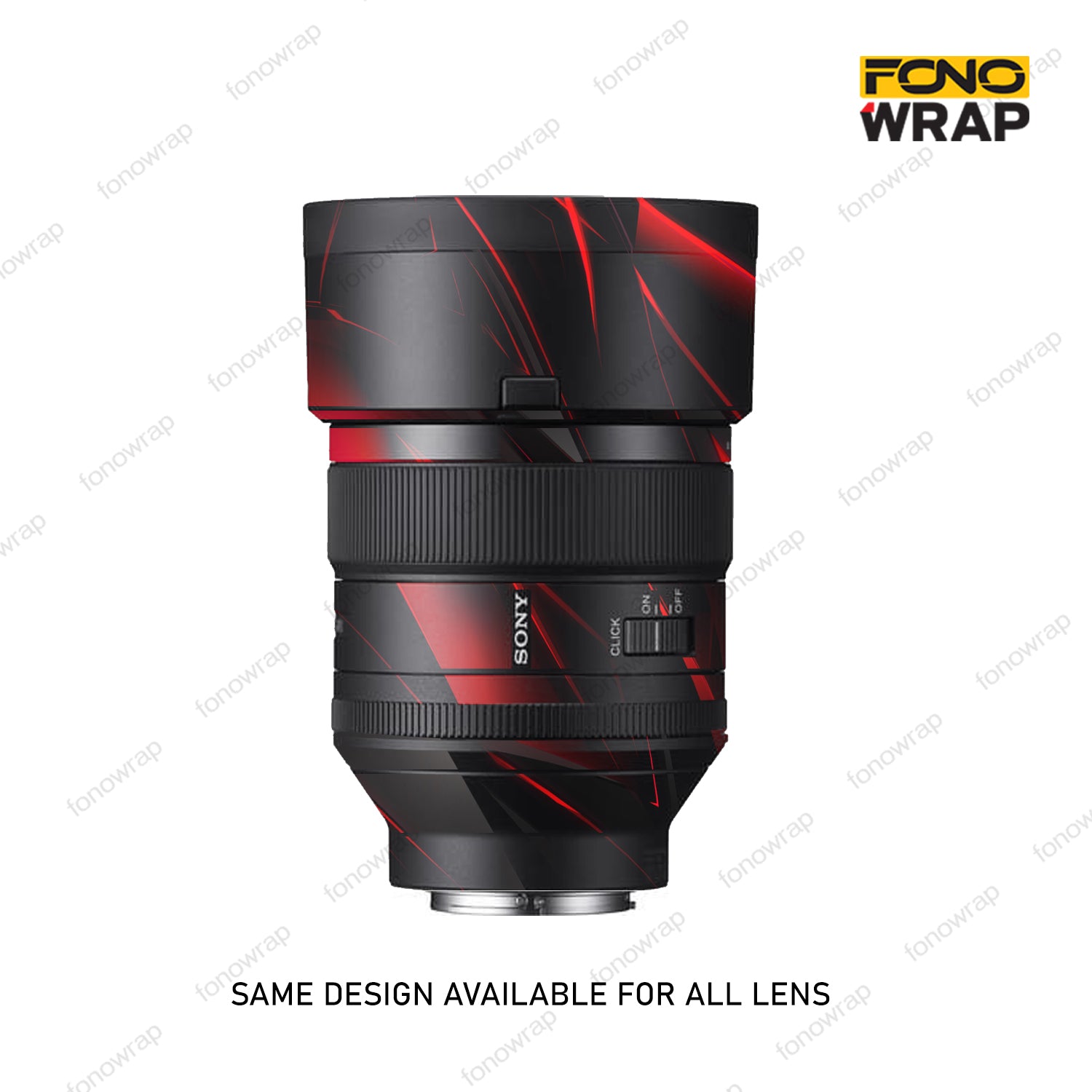 Wave Abstract Red  Lens Skin