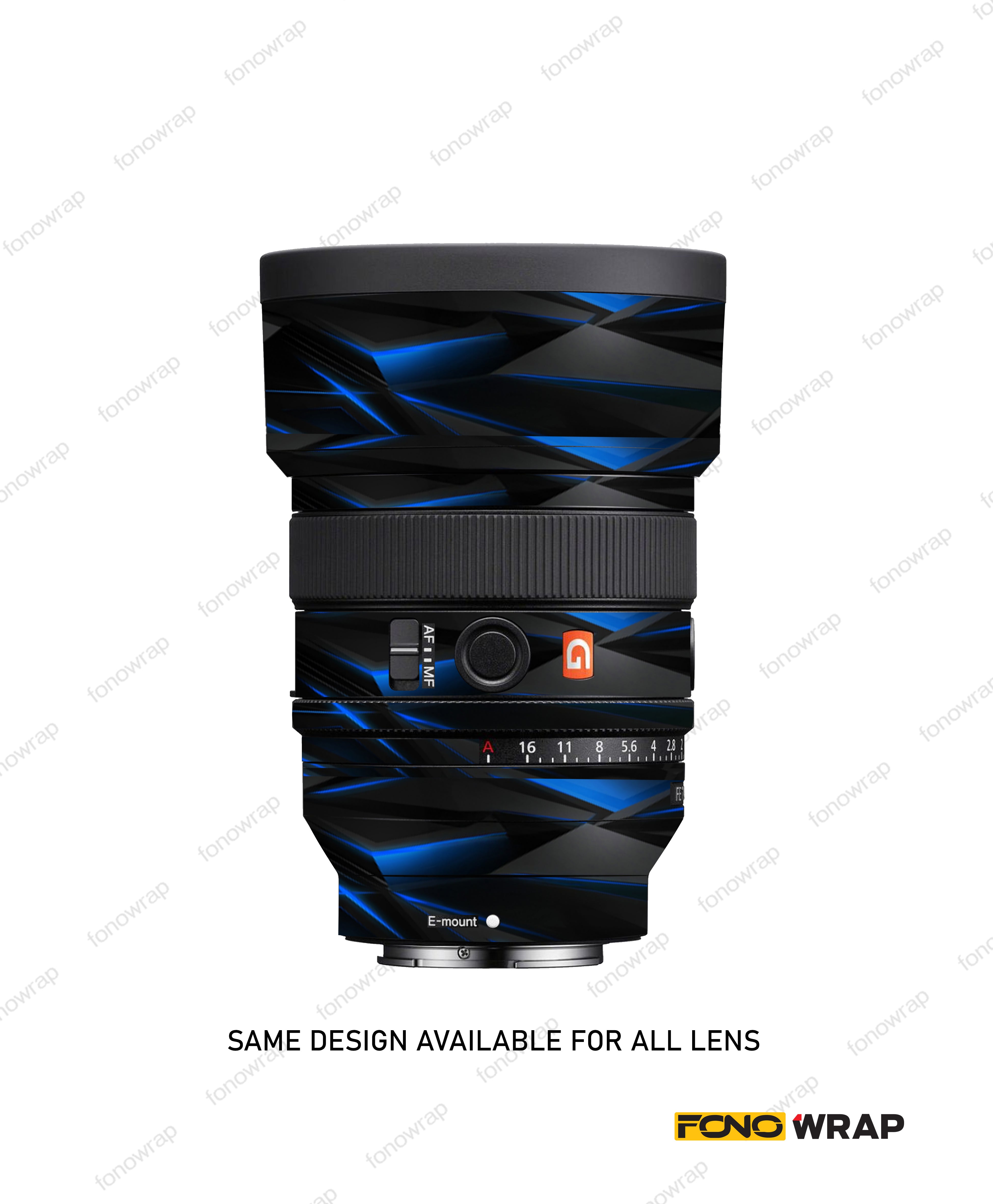 Wave Abstract Blue Lens Skin