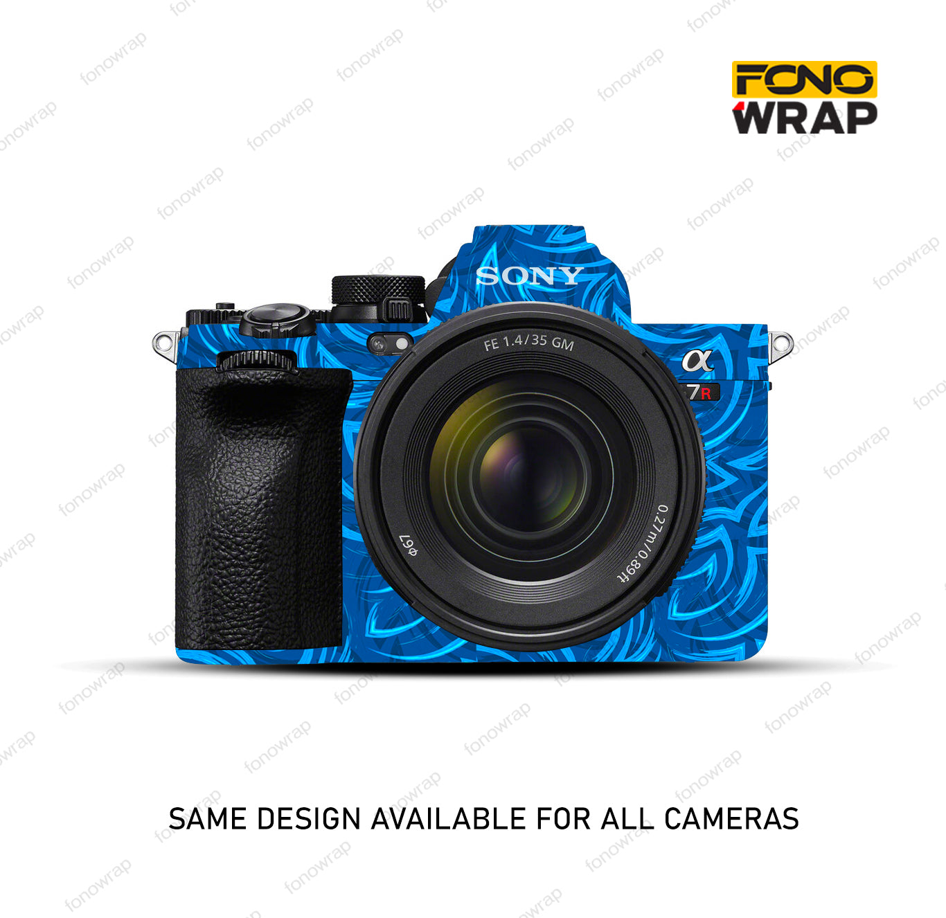 Wavy Blue Camera Skin