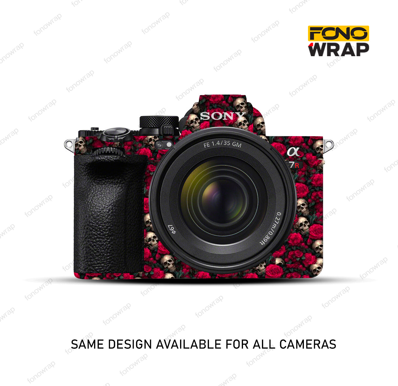 Red Skull Roses Camera Skin