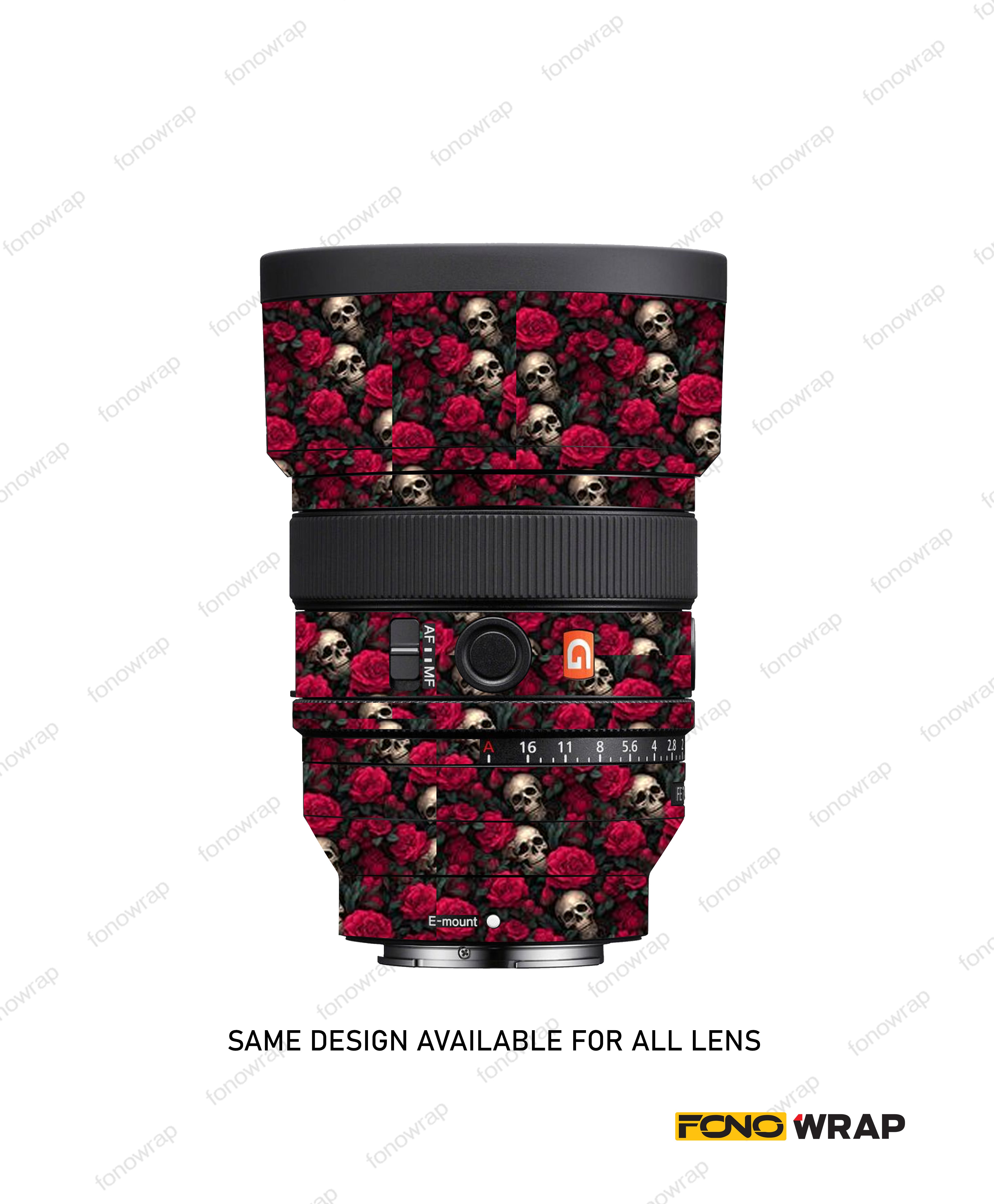Red Skull Roses Lens Skin