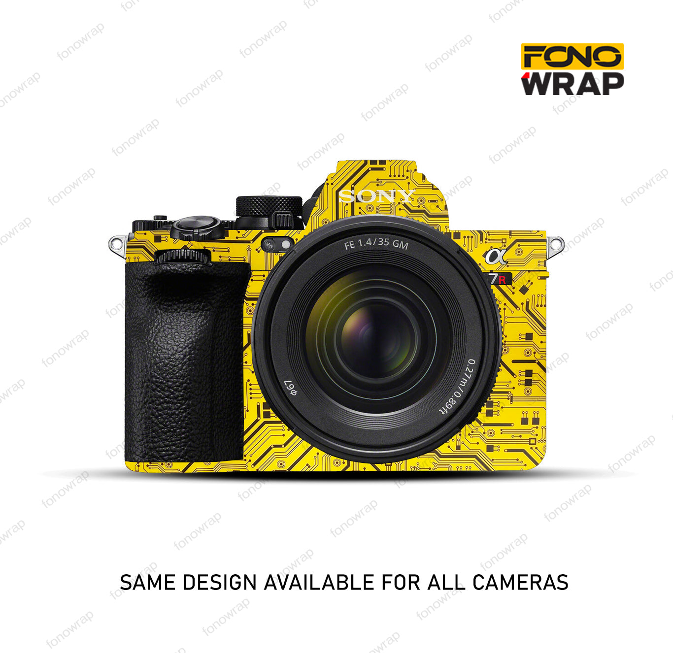 Yellow Circuit Camera Skin