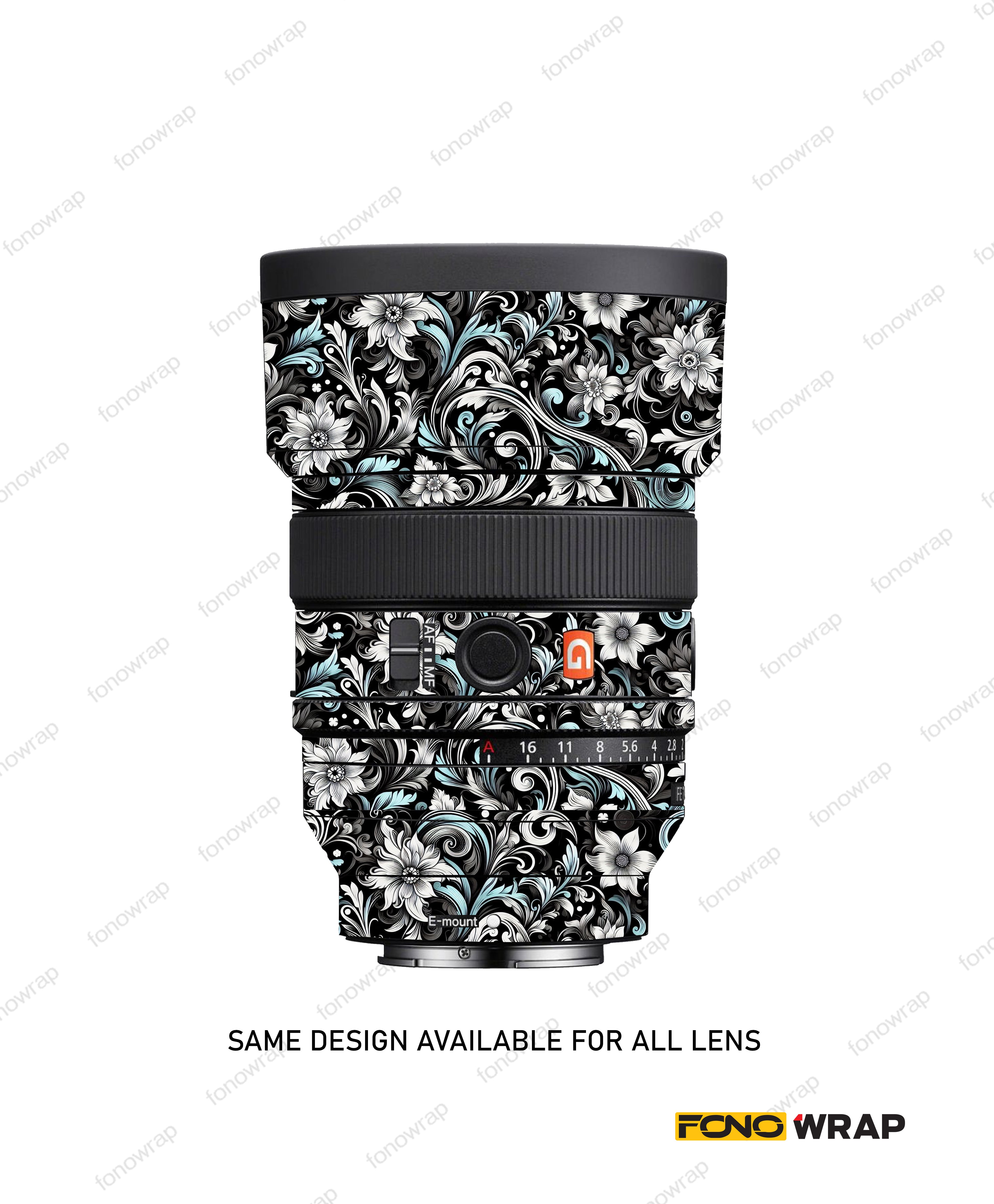 Floral Blue Lens Skin