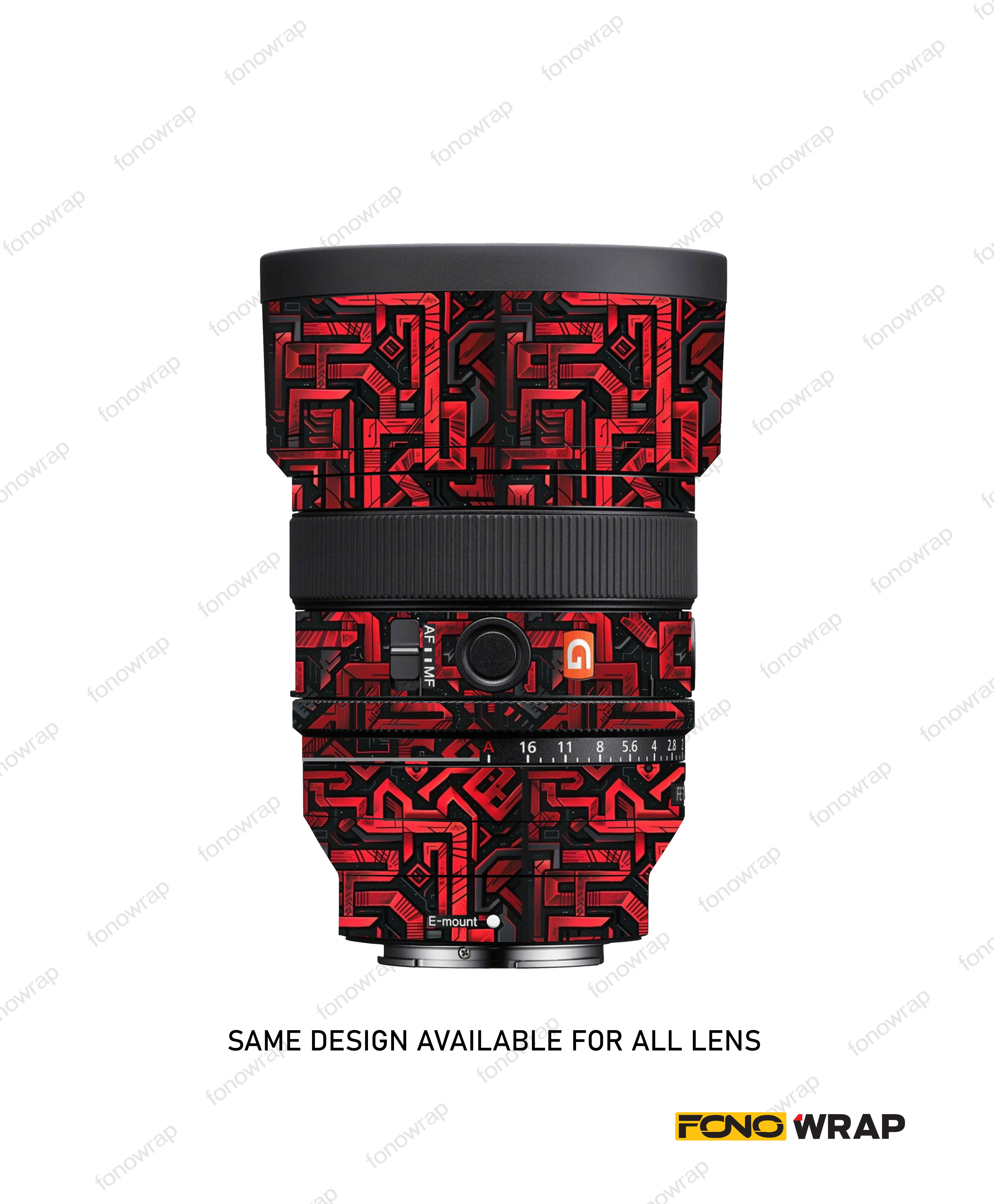Red Illustration Lens Skin