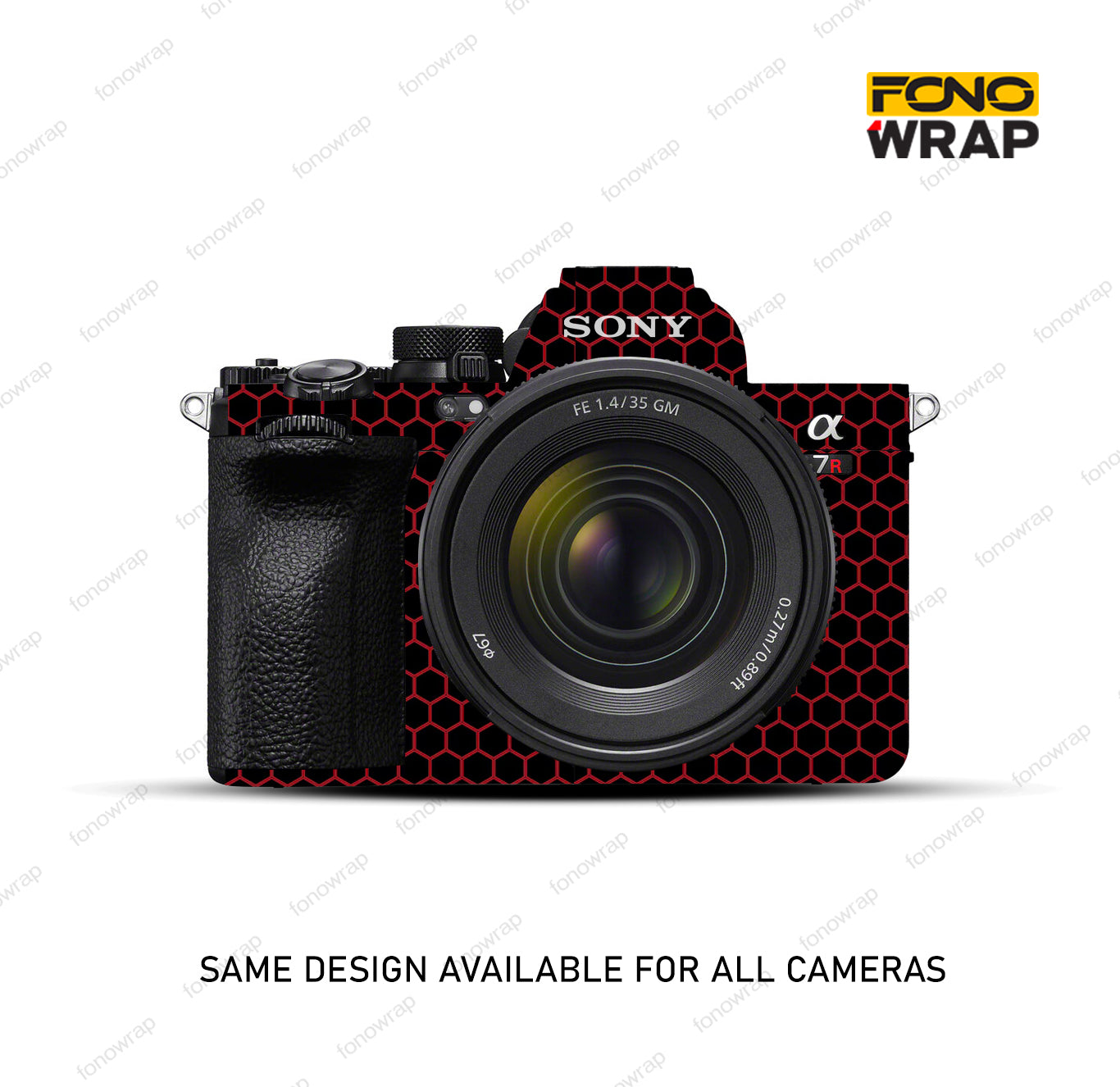 Red Honeycomb Camera Skin