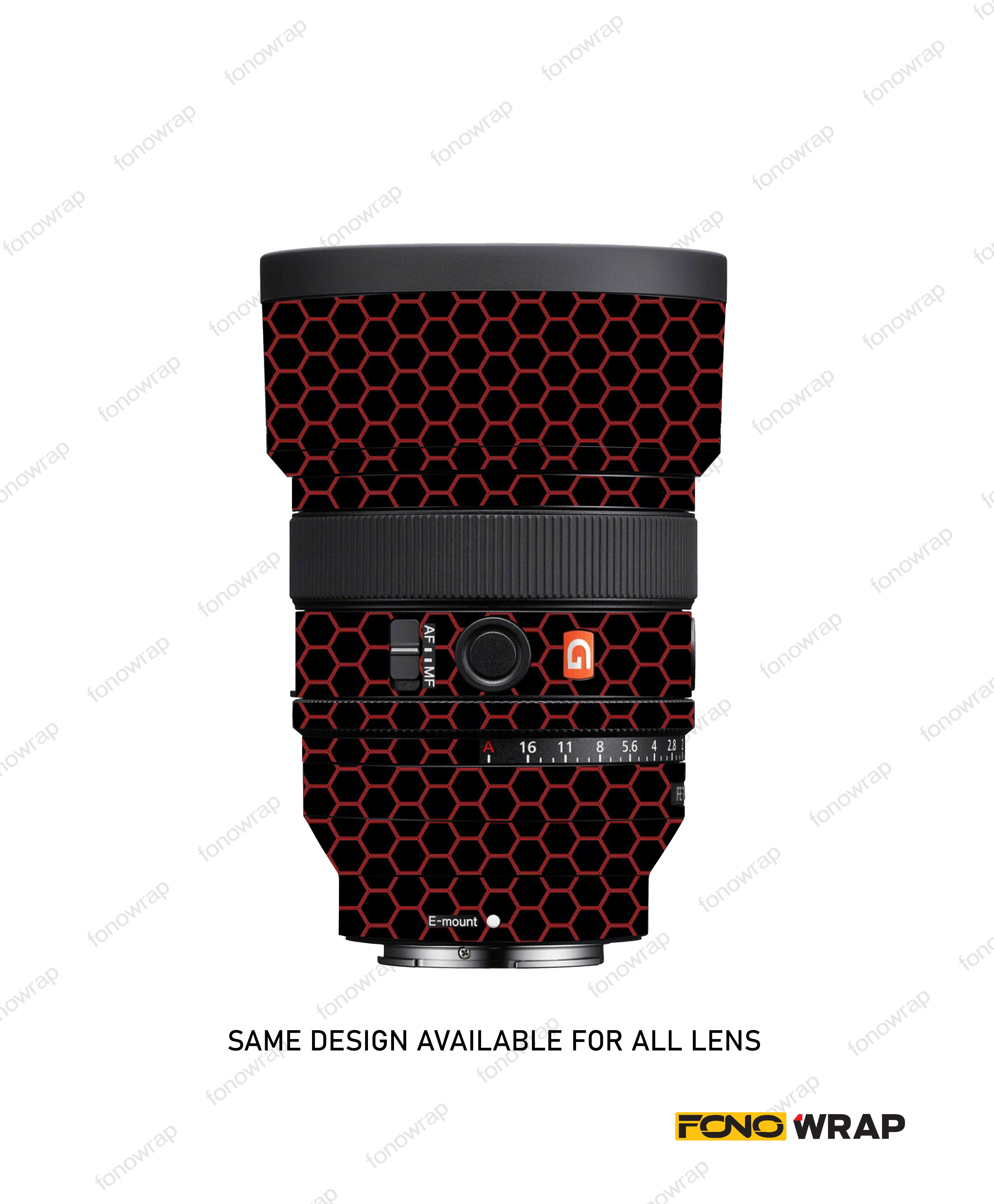 Red Honeycomb Lens Skin