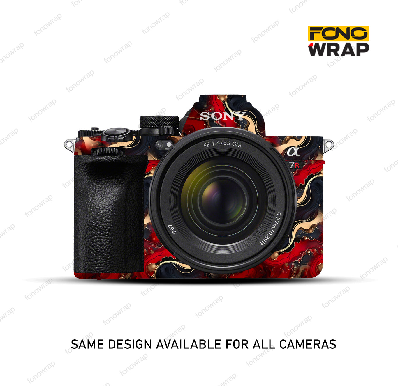 Red Marble  Camera Skin