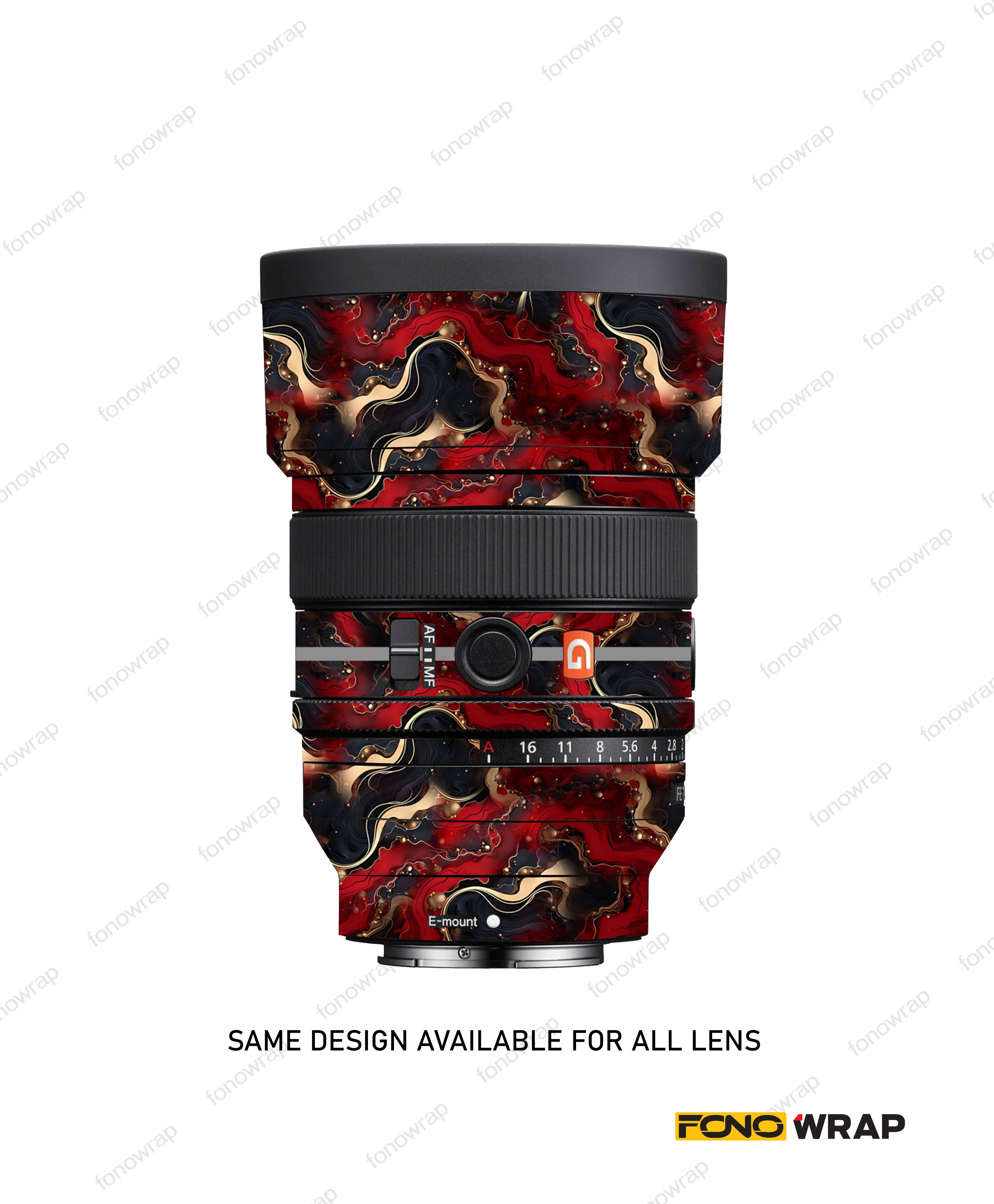 Red Marble Lens Skin