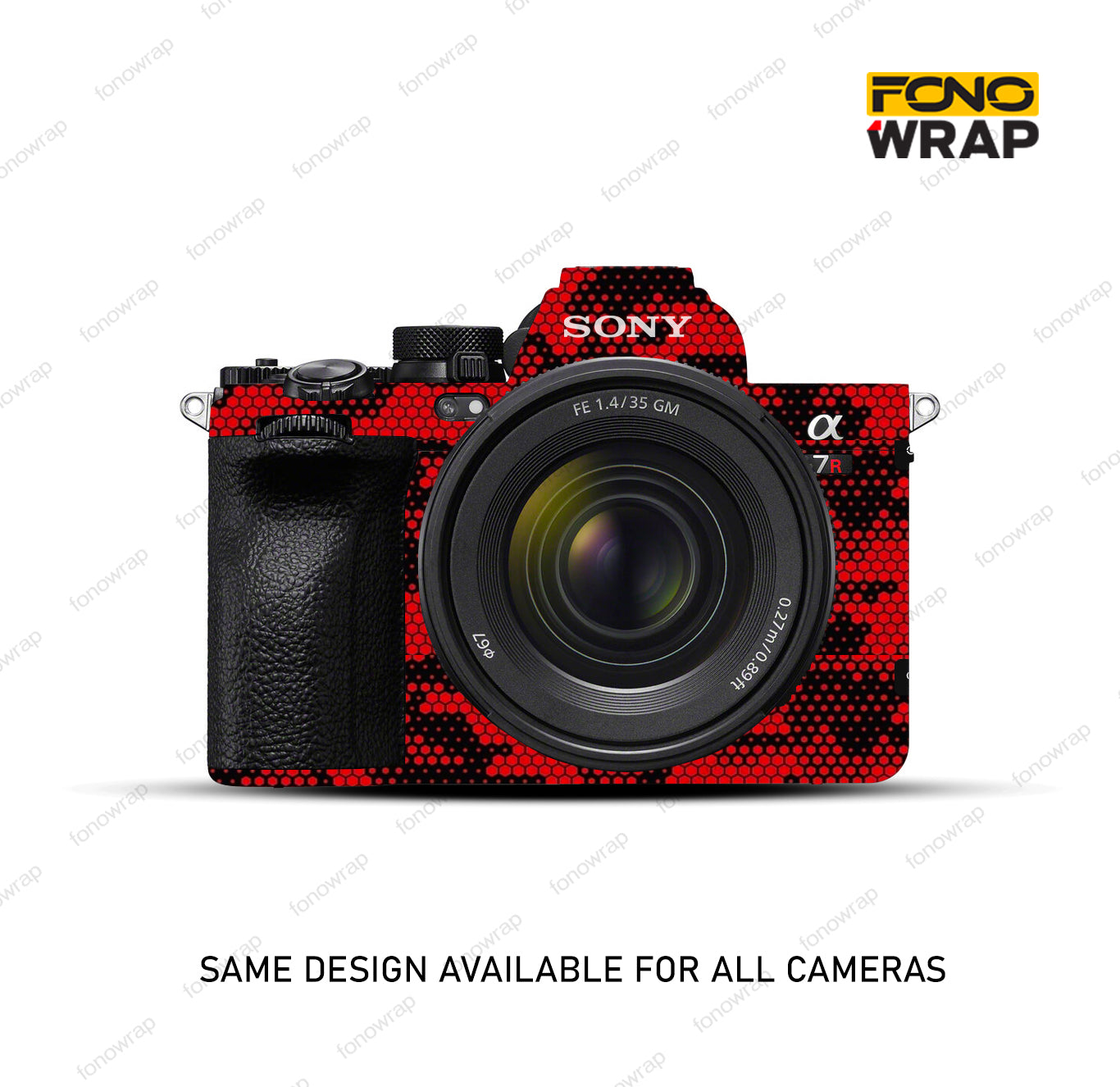 Red and Black Color Camera Skin