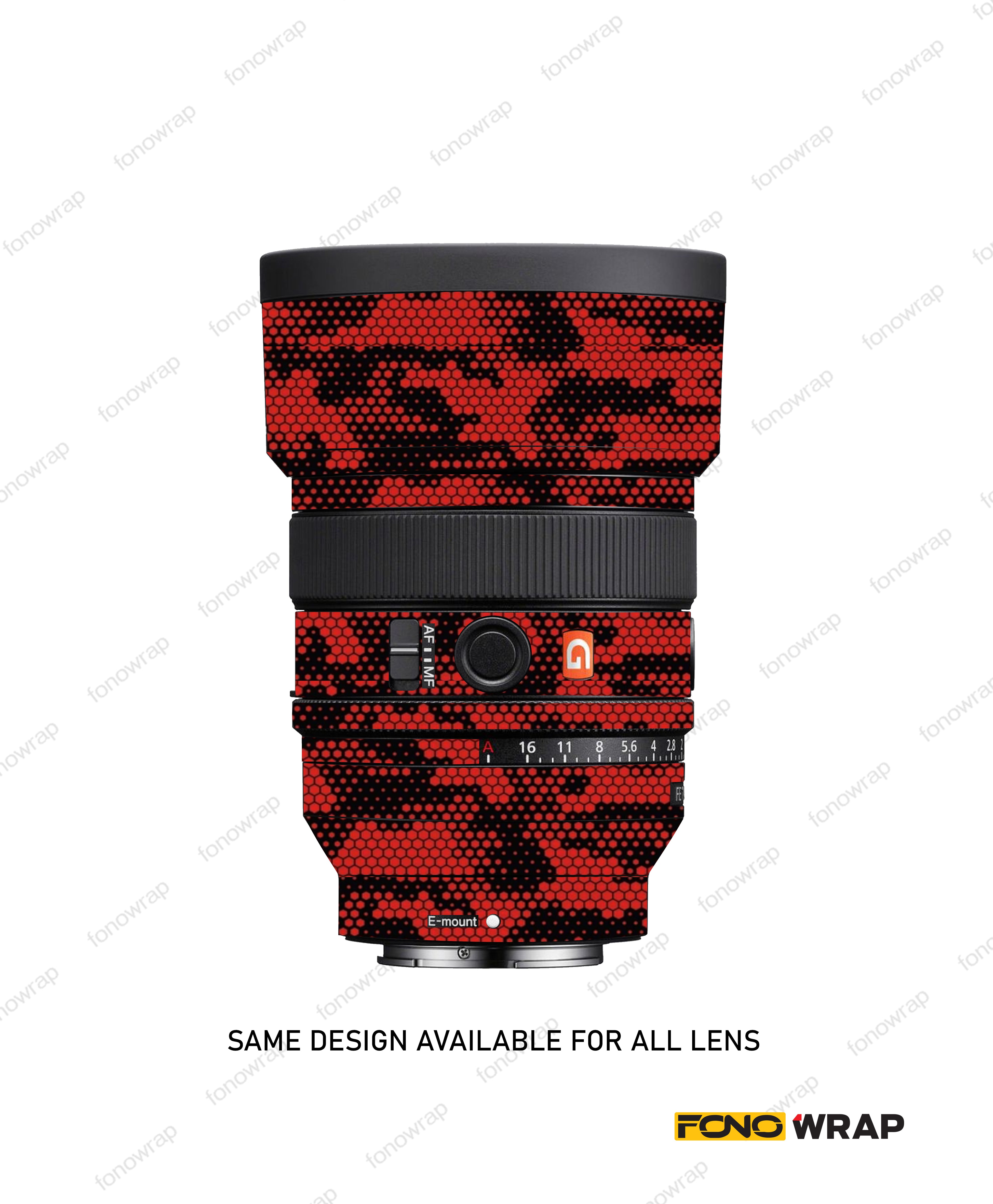 Red and  Black Color Lens Skin