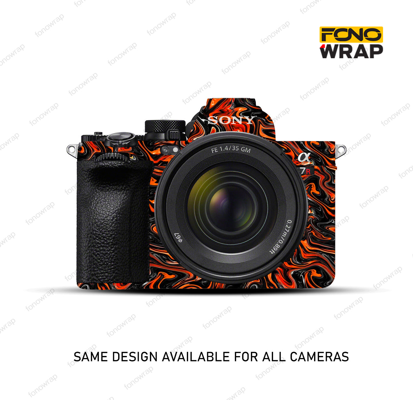 Swirling Orange Camera Skin
