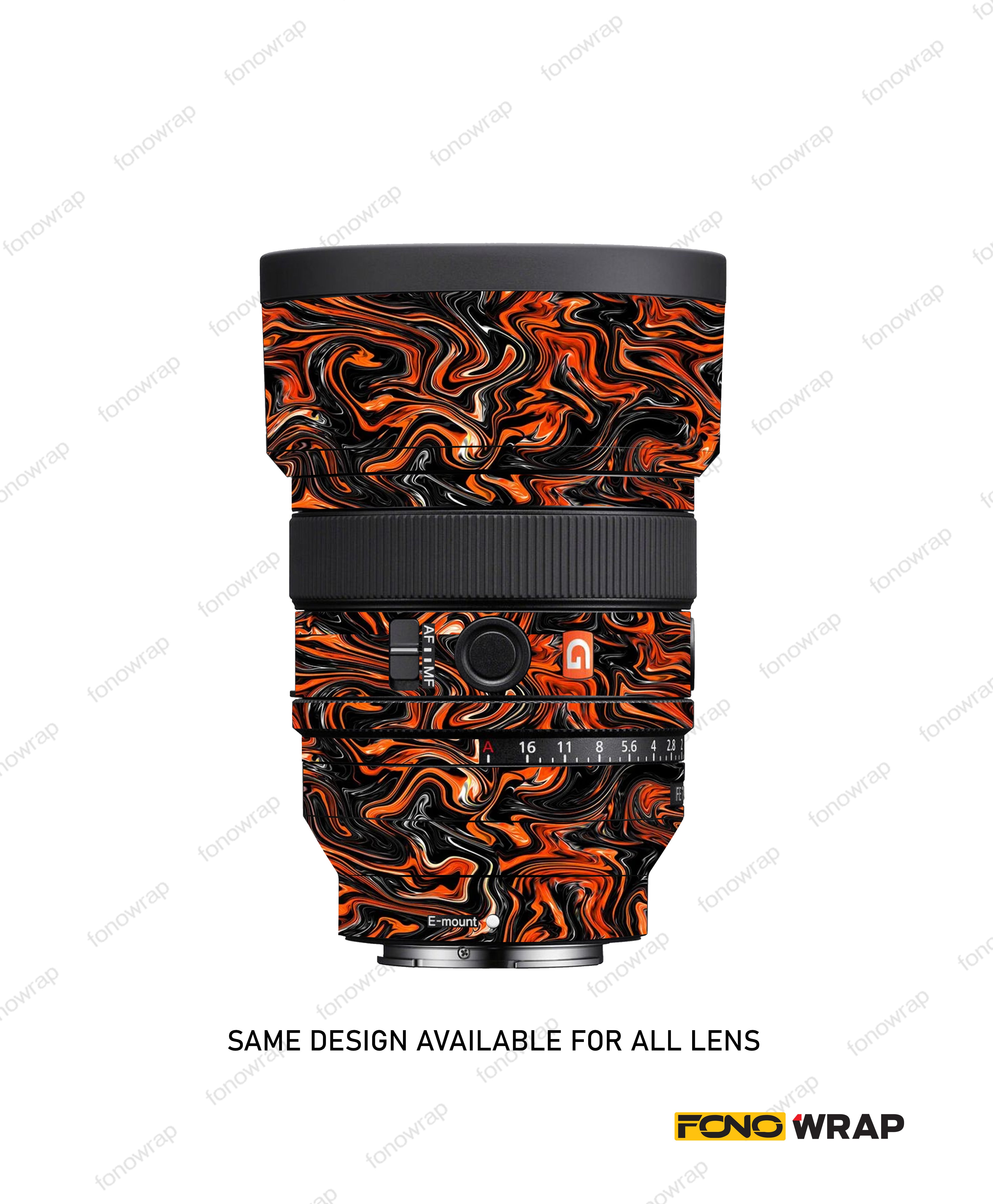 Swirling Orange Lens Skin