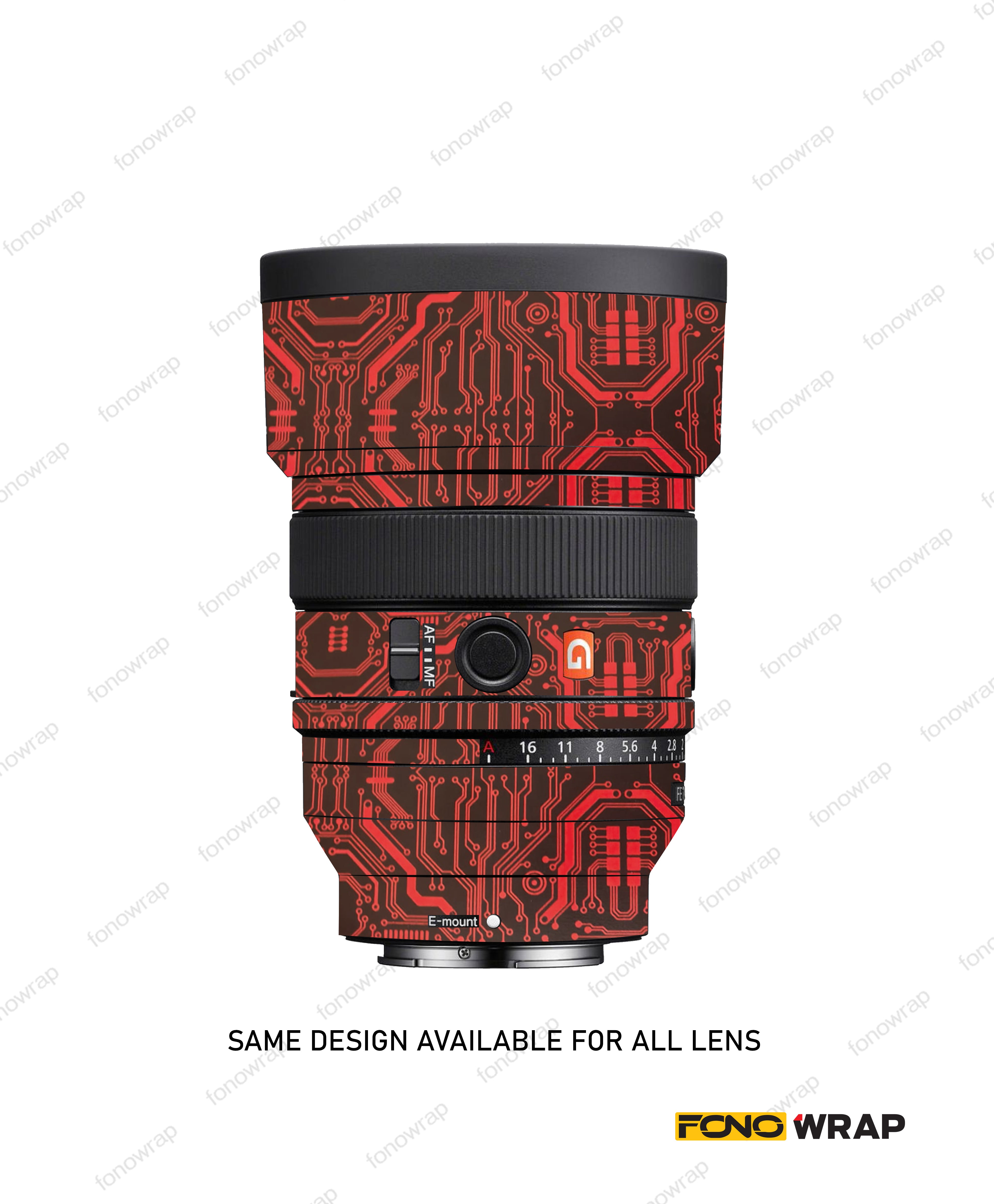 Red Circuit Lens Skin