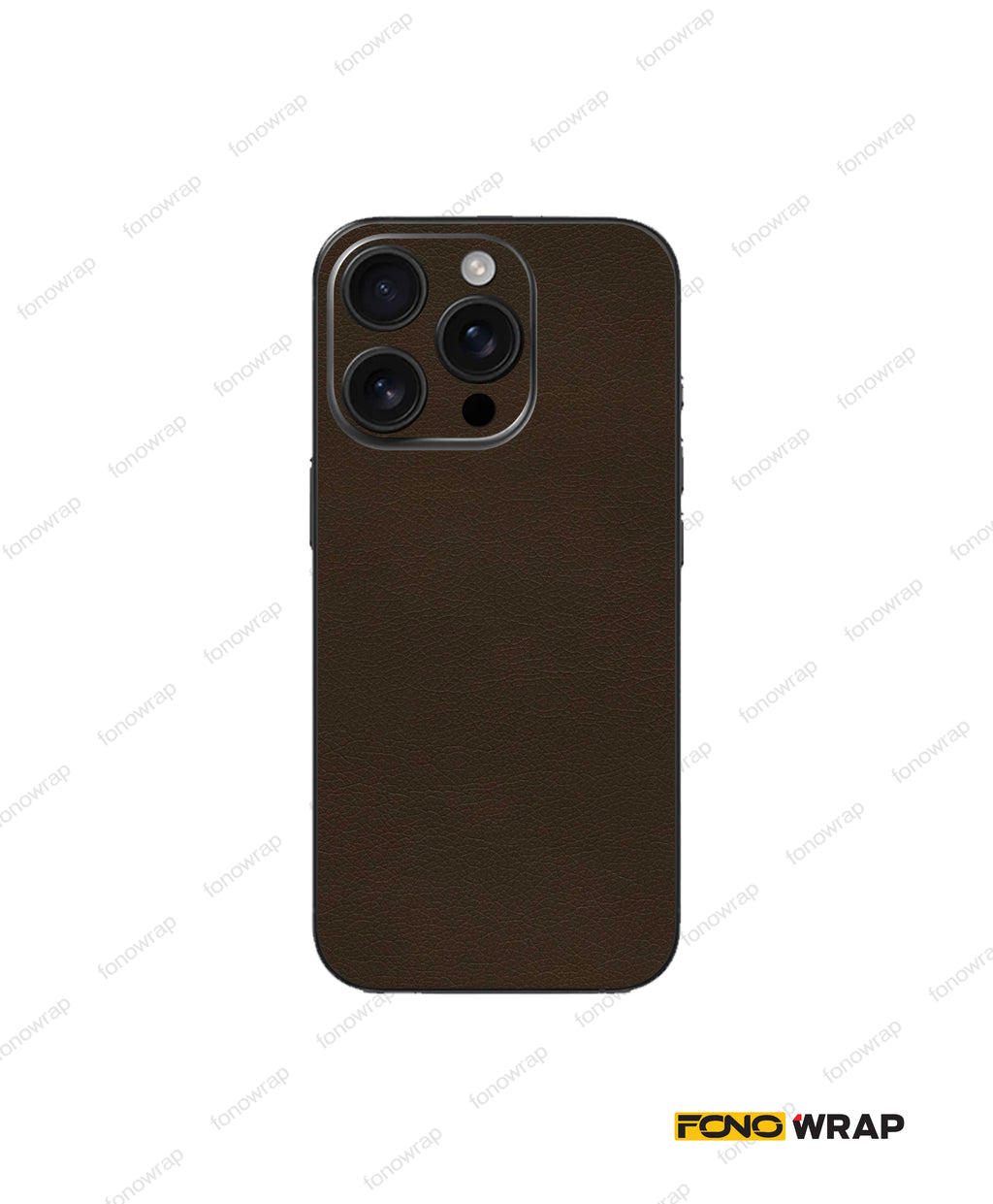 Brown Leather Textured Mobile Skin