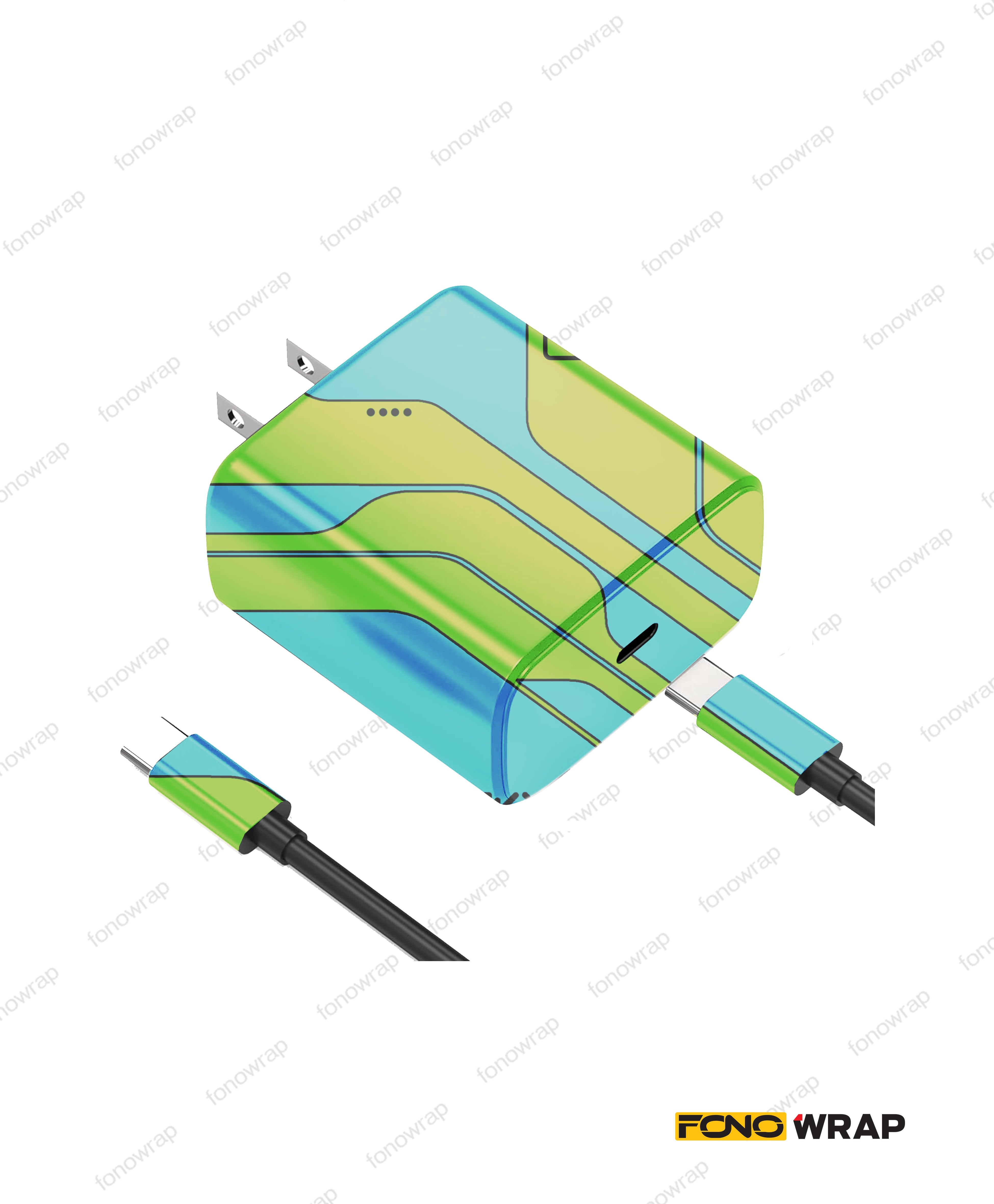 Cyberpunk Circuit Green Charger Skin