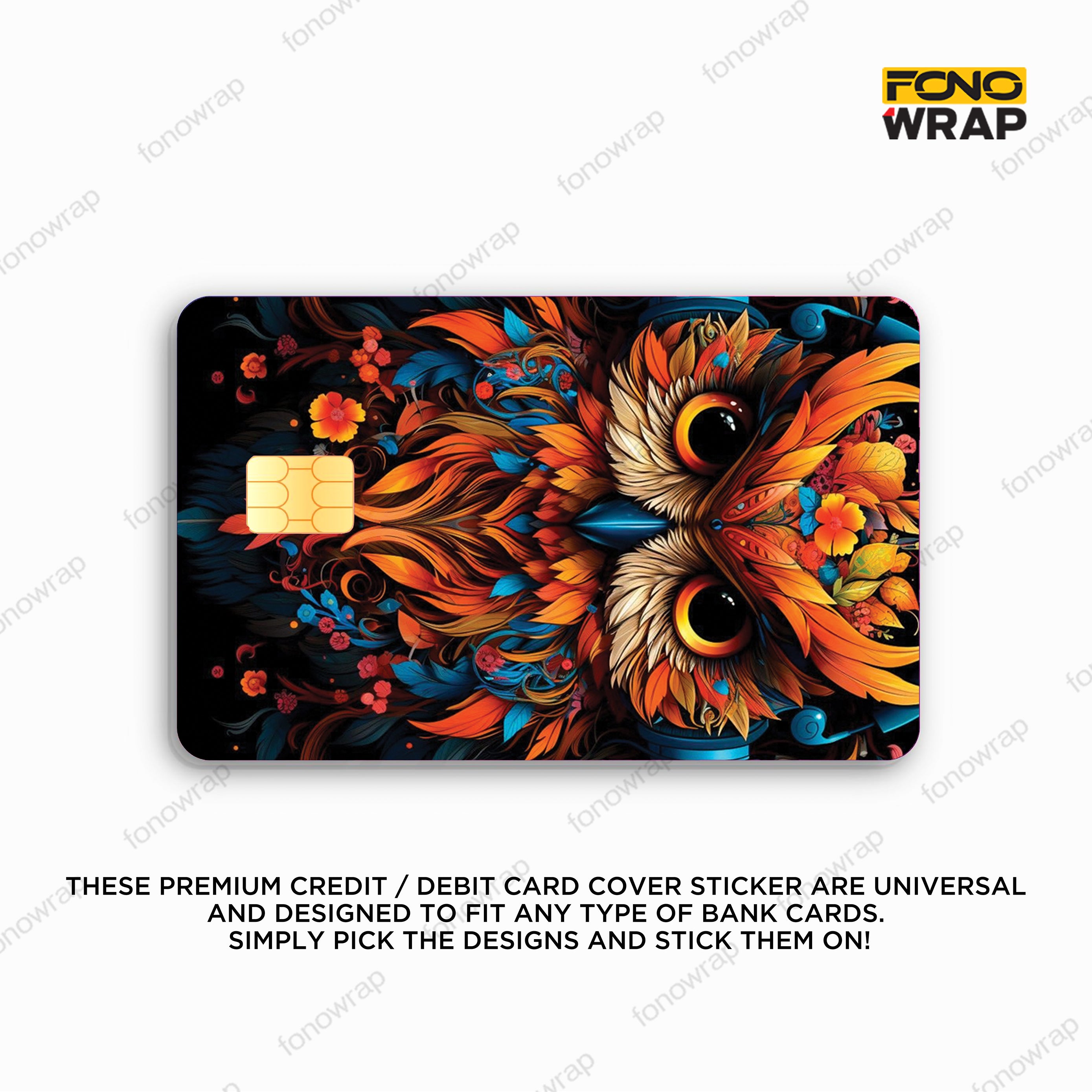 Diamond Owl Art ATM Card Skin