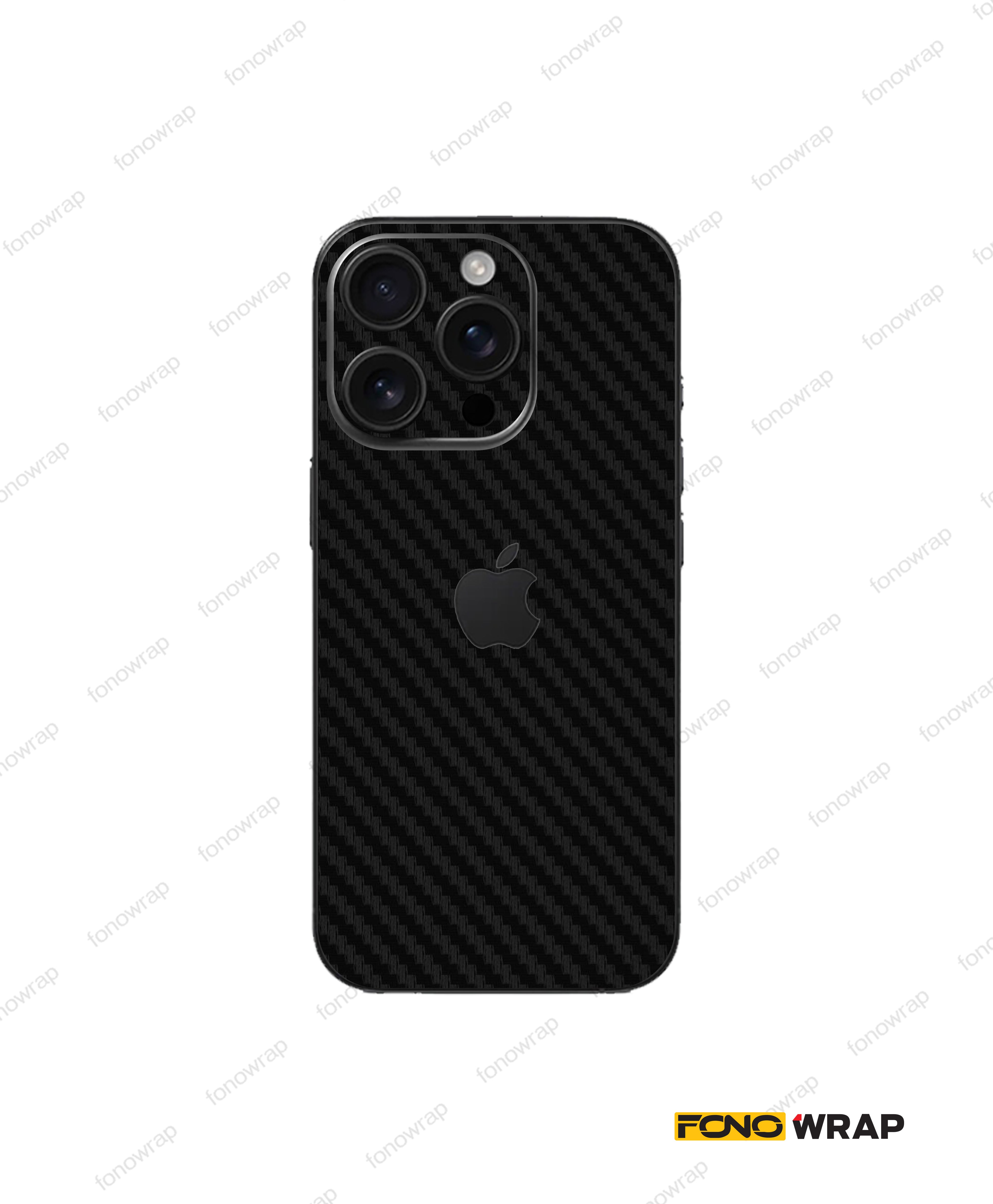 Black Carbon Fiber Mobile Skin