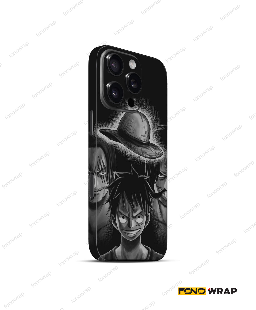 Black Fuffy Hat Embossed Mobile Skin