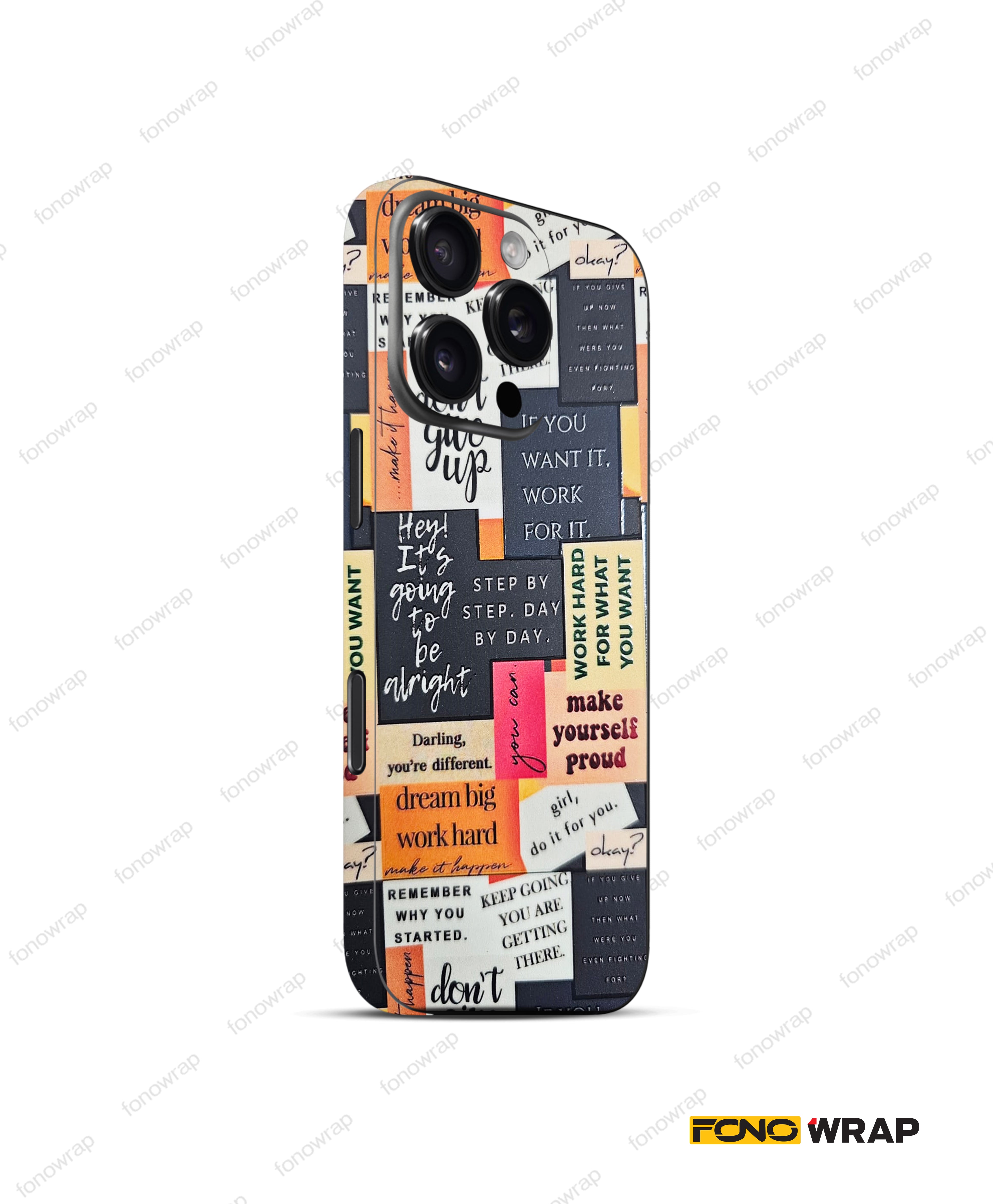 Motivational 3D Embossed Mobile Skin