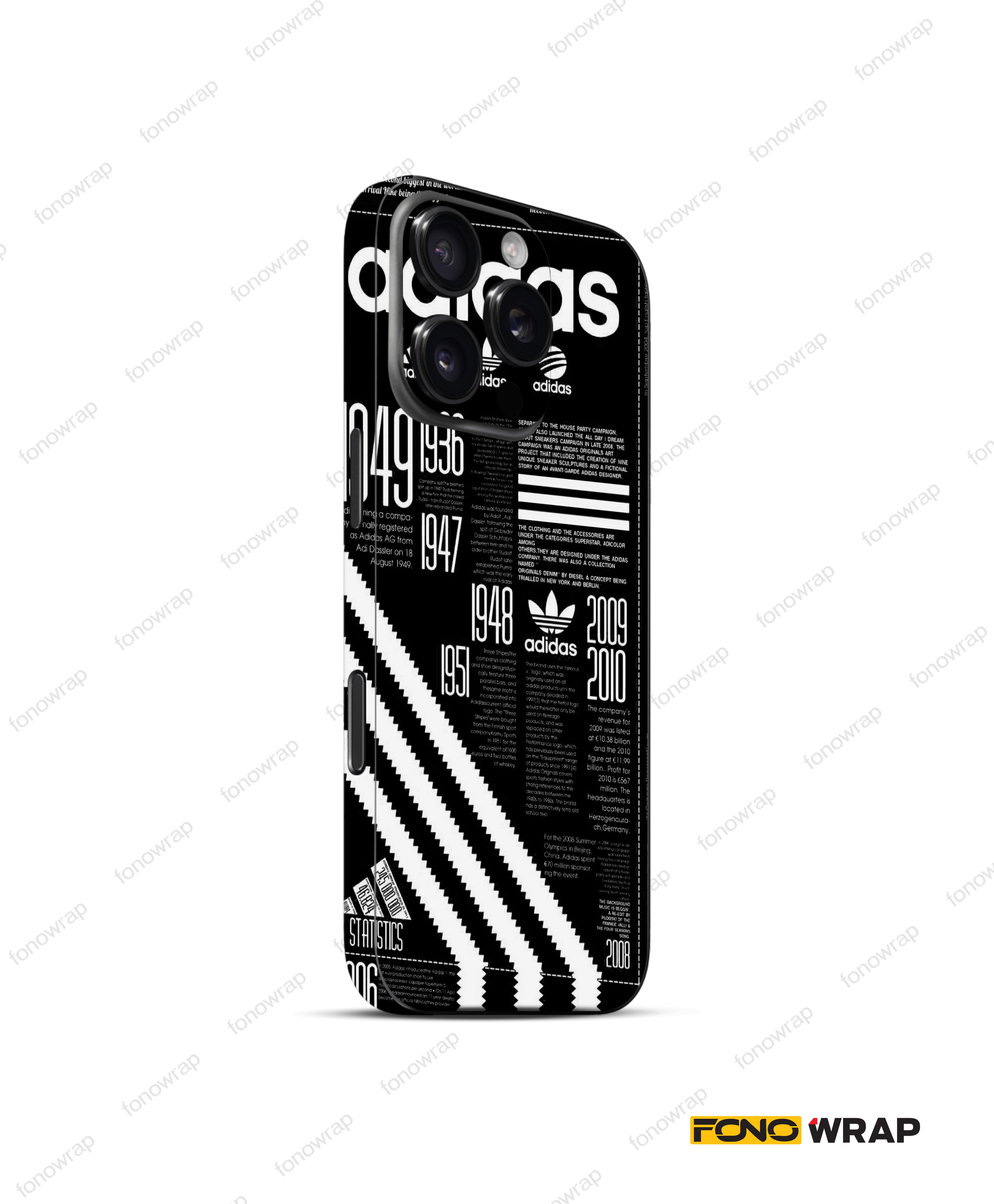 Three Stripes 3D Embossed Mobile Skin