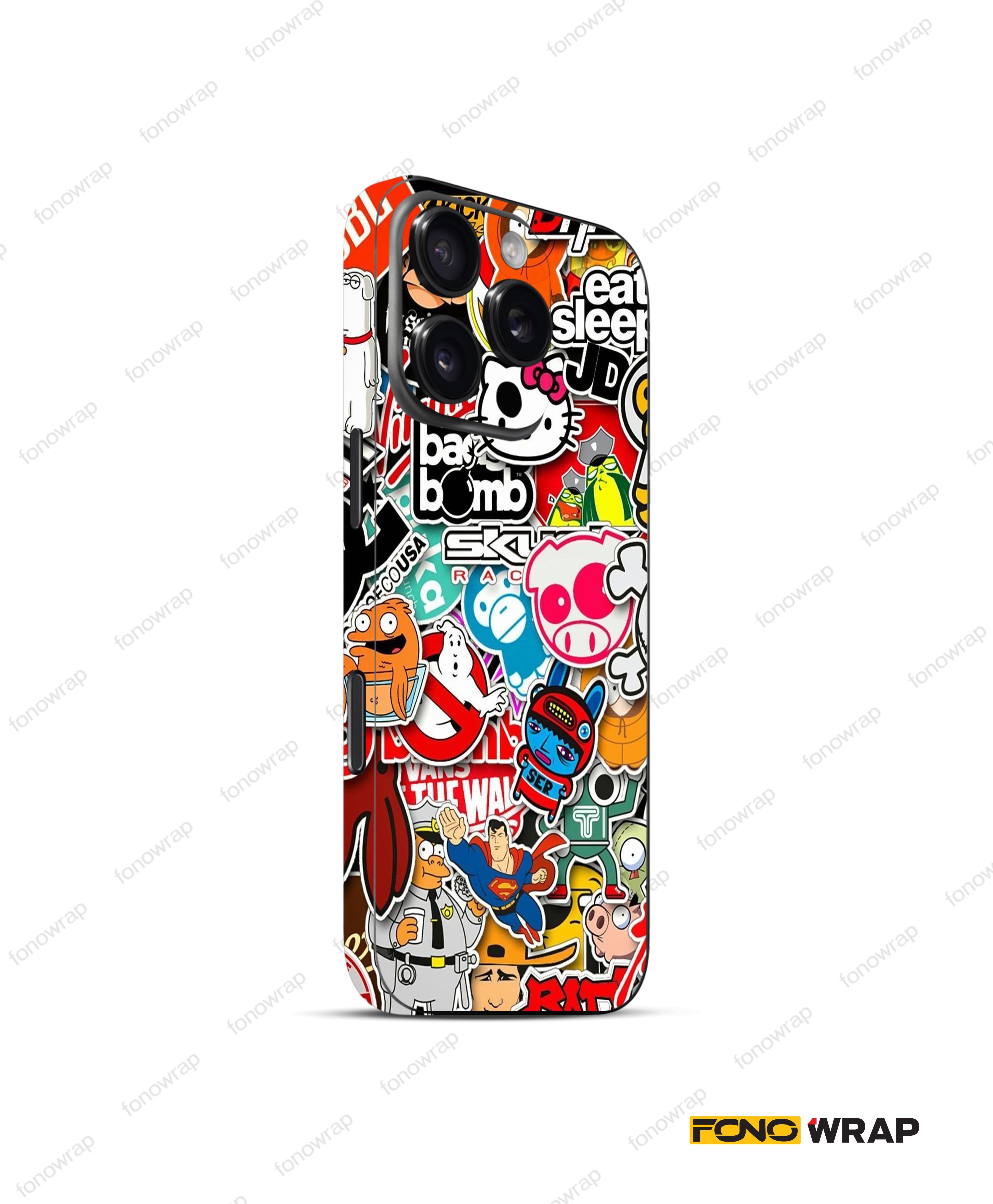 Cartoonish Bright 3D Embossed Mobile Skin