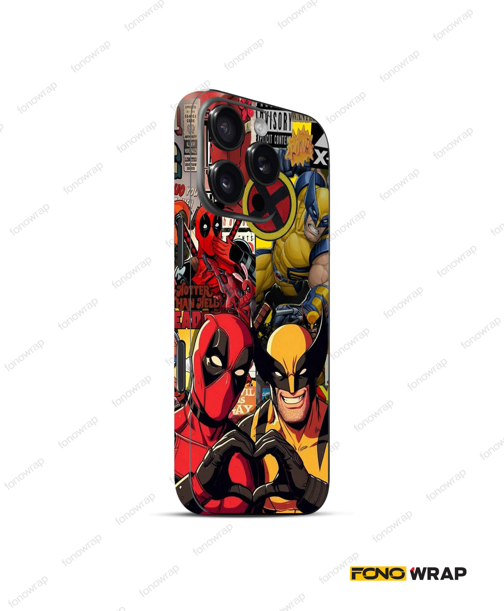 Deadpool Vs Wolverine Embossed Mobile Skin