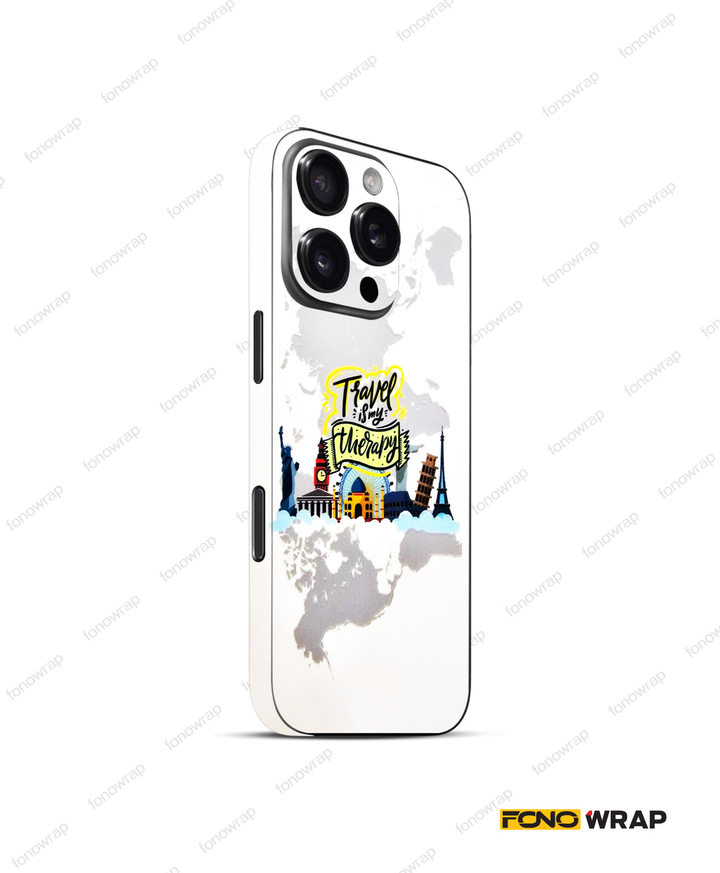Travel Lover Embossed Mobile Skin