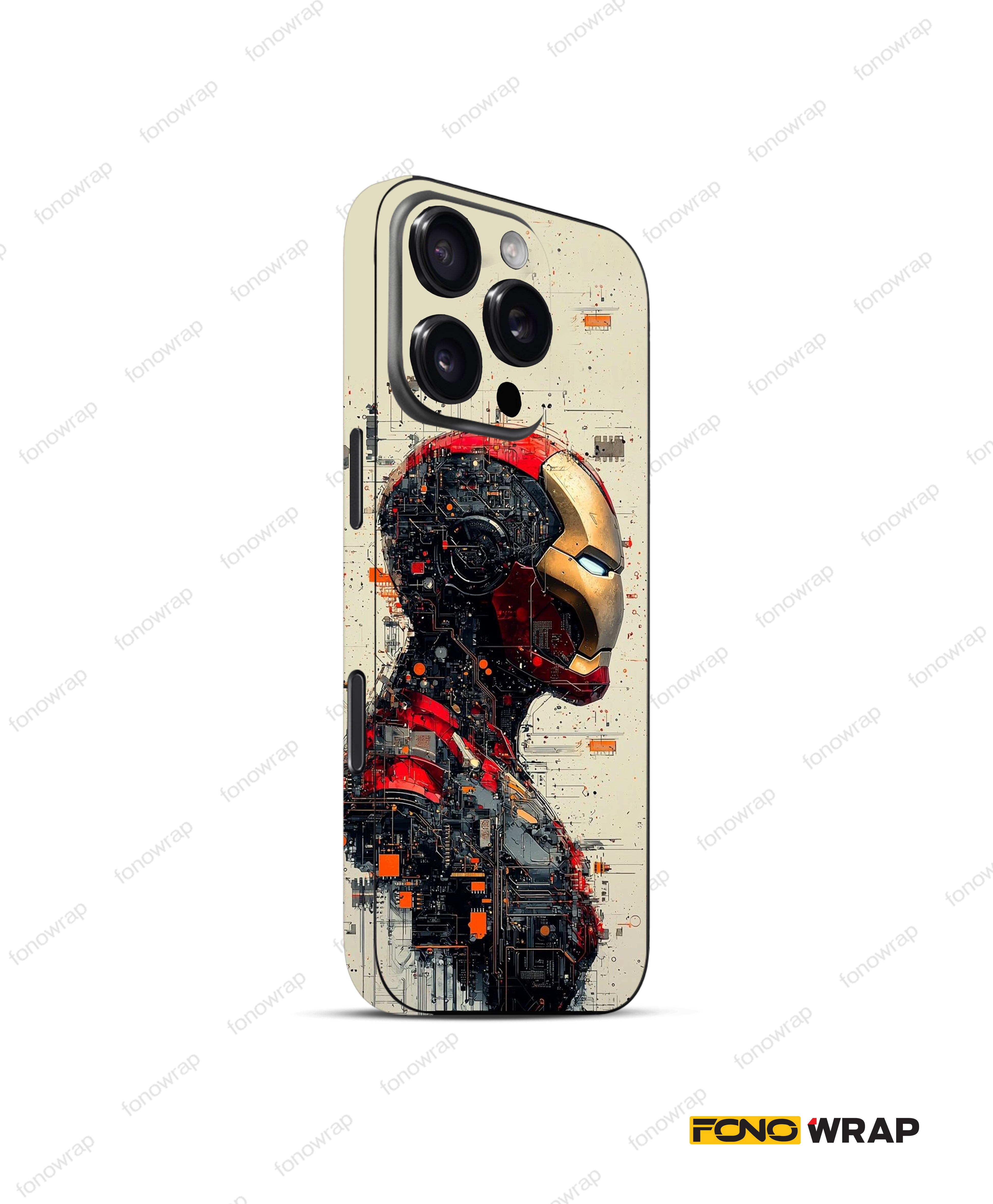 Iron Head 3D Embossed Mobile Skin