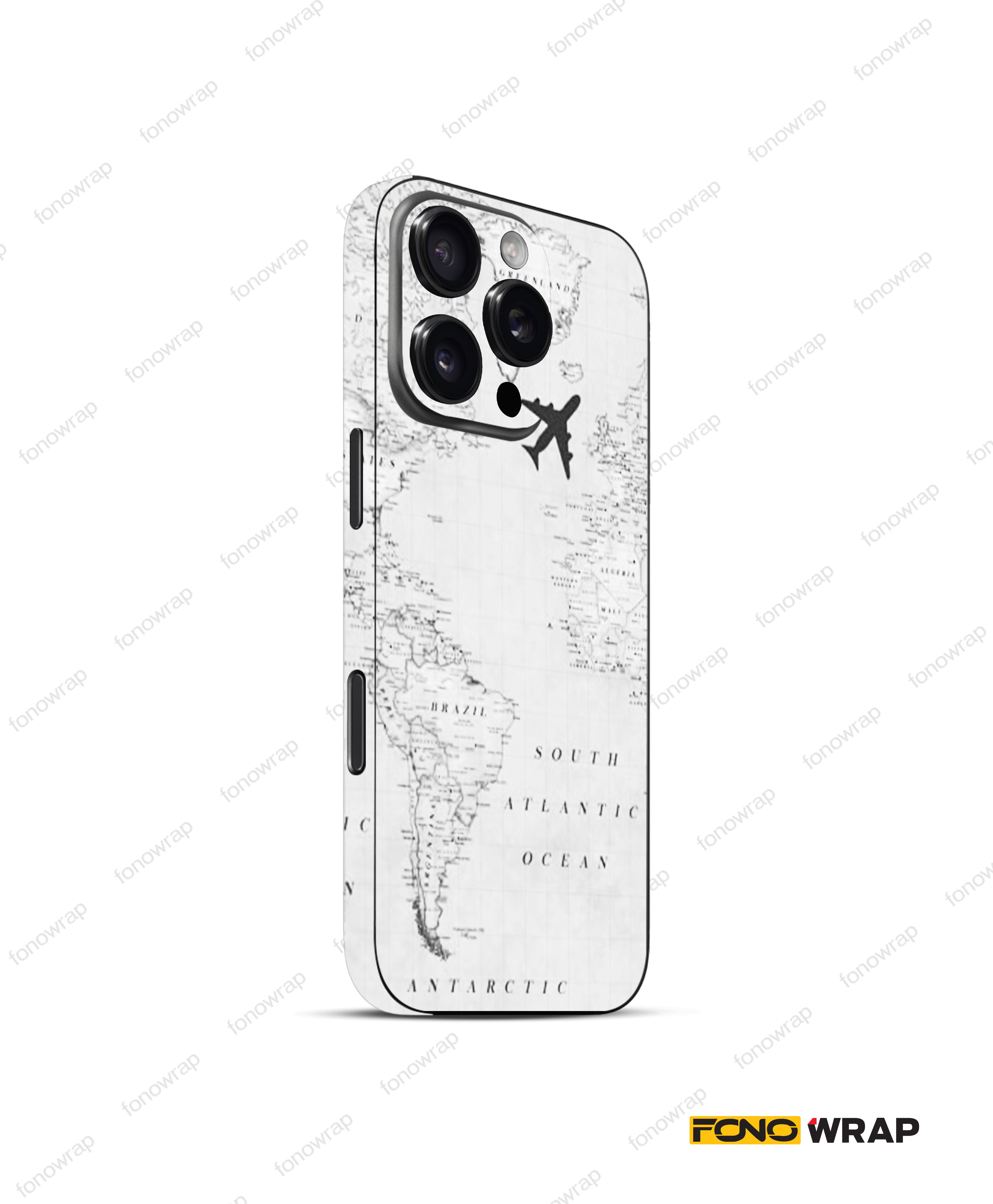 Miles and Map 3D Embossed Mobile Skin
