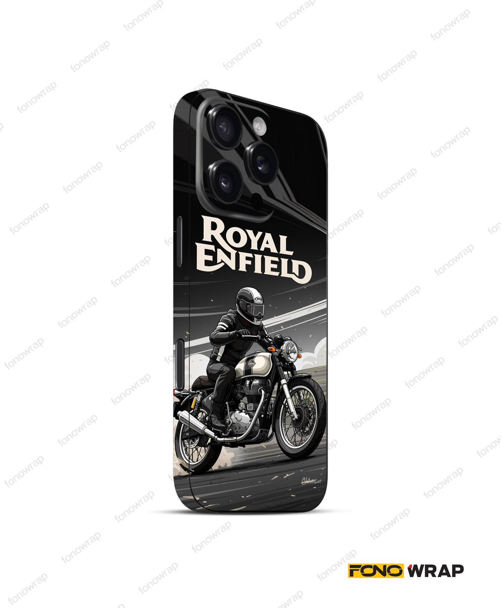 Royal Enfield Embossed Mobile Skin