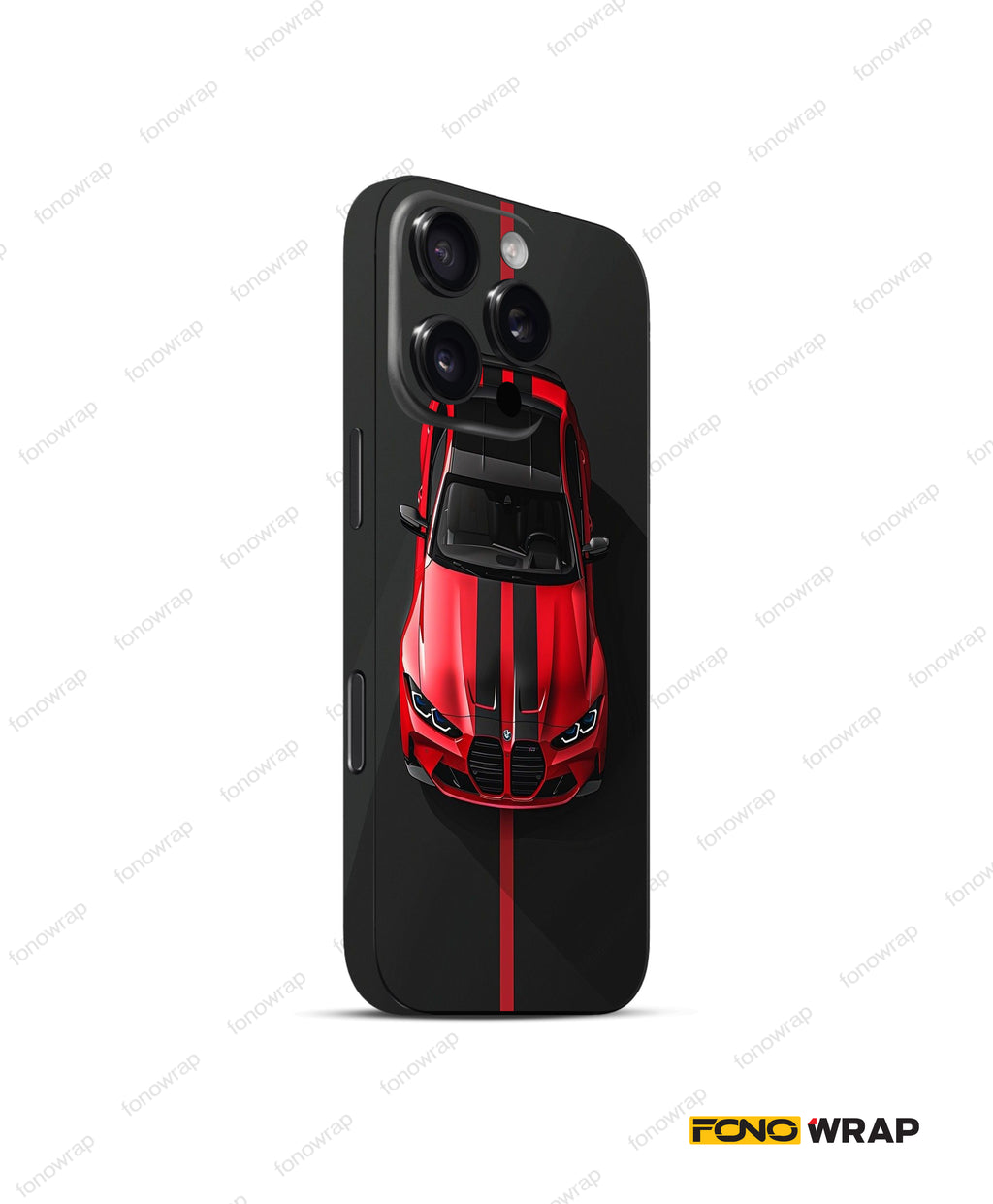 Reaper M4 Red  Embossed Mobile Skin