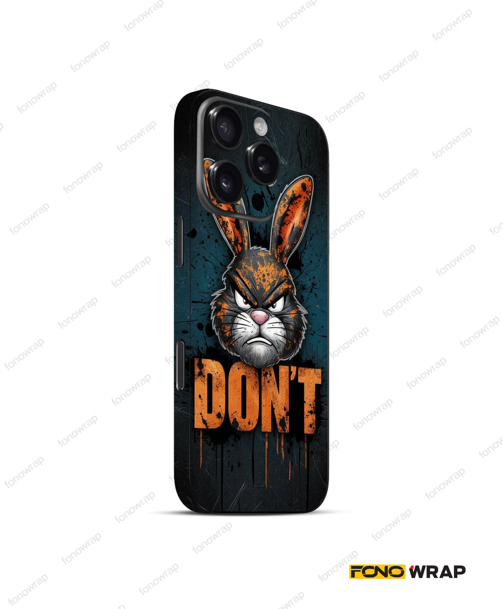 Angry Bunny Embossed Mobile Skin