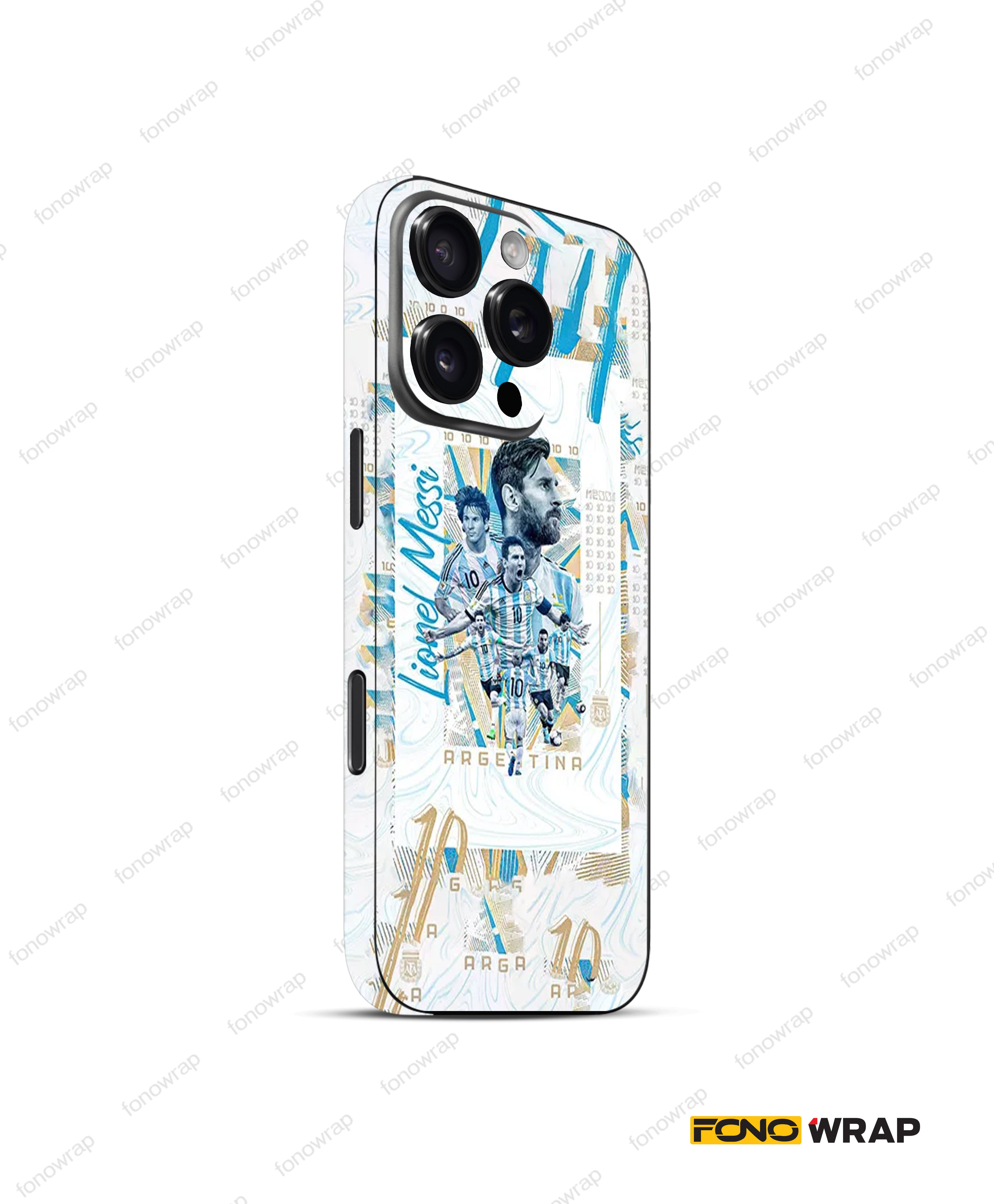 Messi 10 3D Embossed Mobile Skin